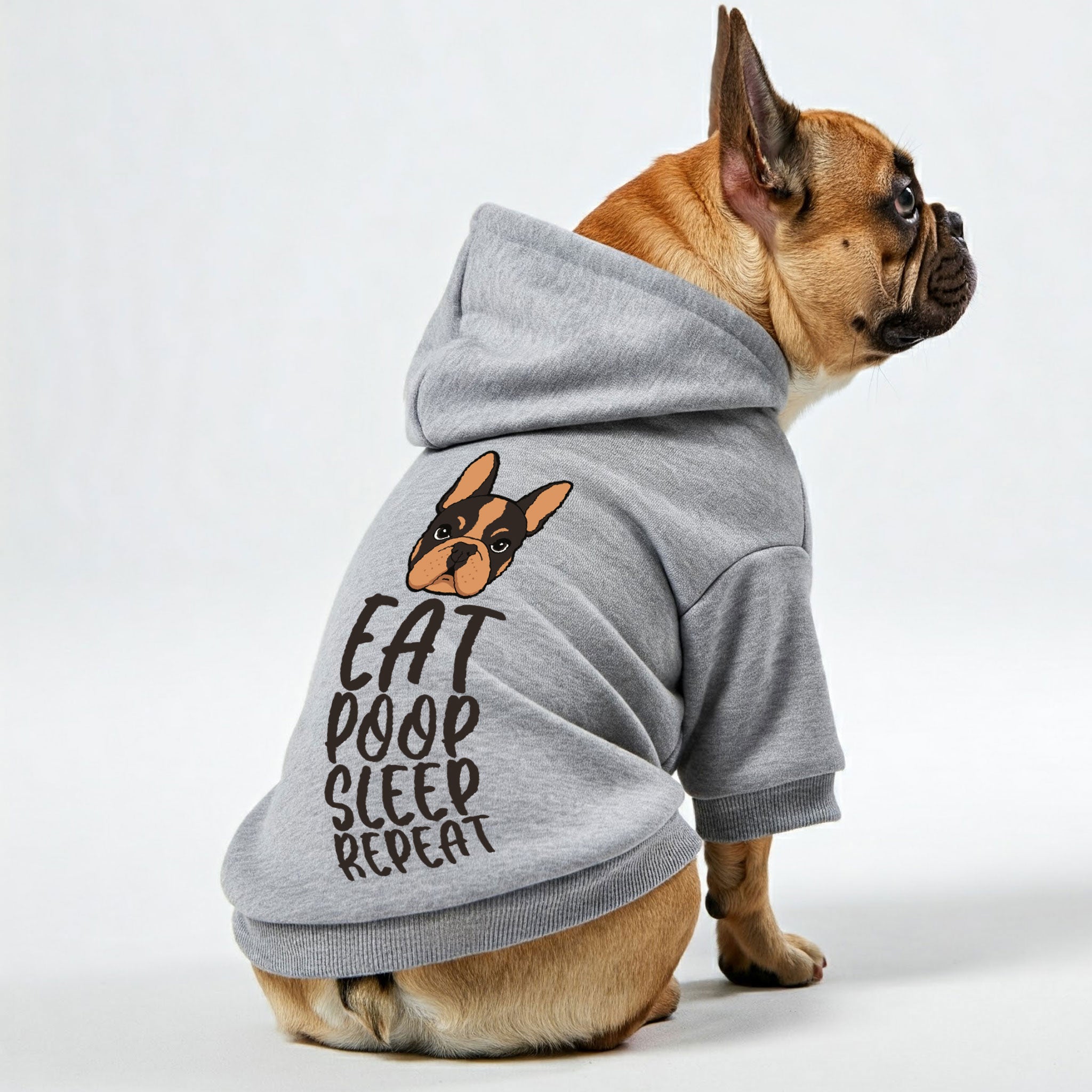 French Bulldog Personalized Fleece Hoodie for Stocky Dogs-fadou