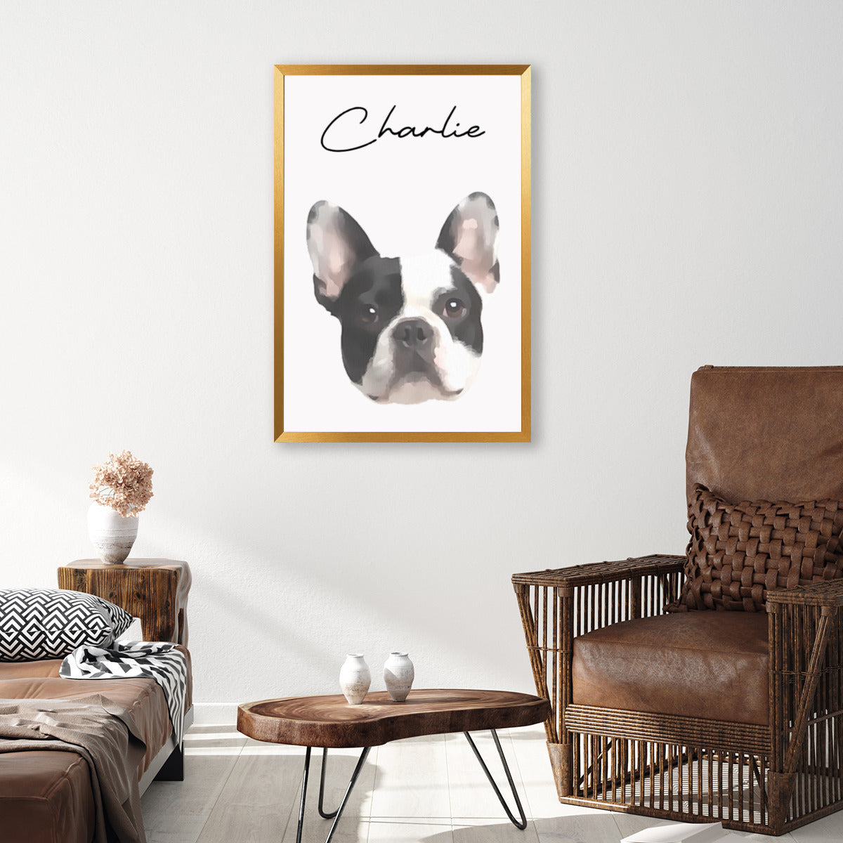 French Bulldog Personalized Decorative Canvas for Dog Moms & Dads-fadou