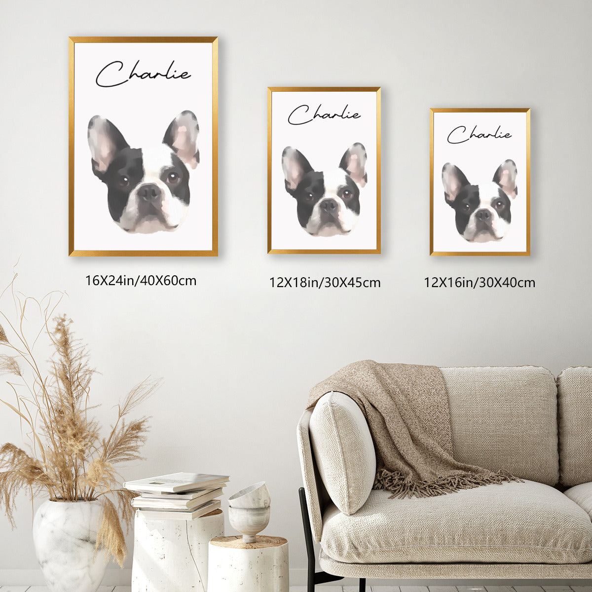 French Bulldog Personalized Decorative Canvas for Dog Moms & Dads-fadou