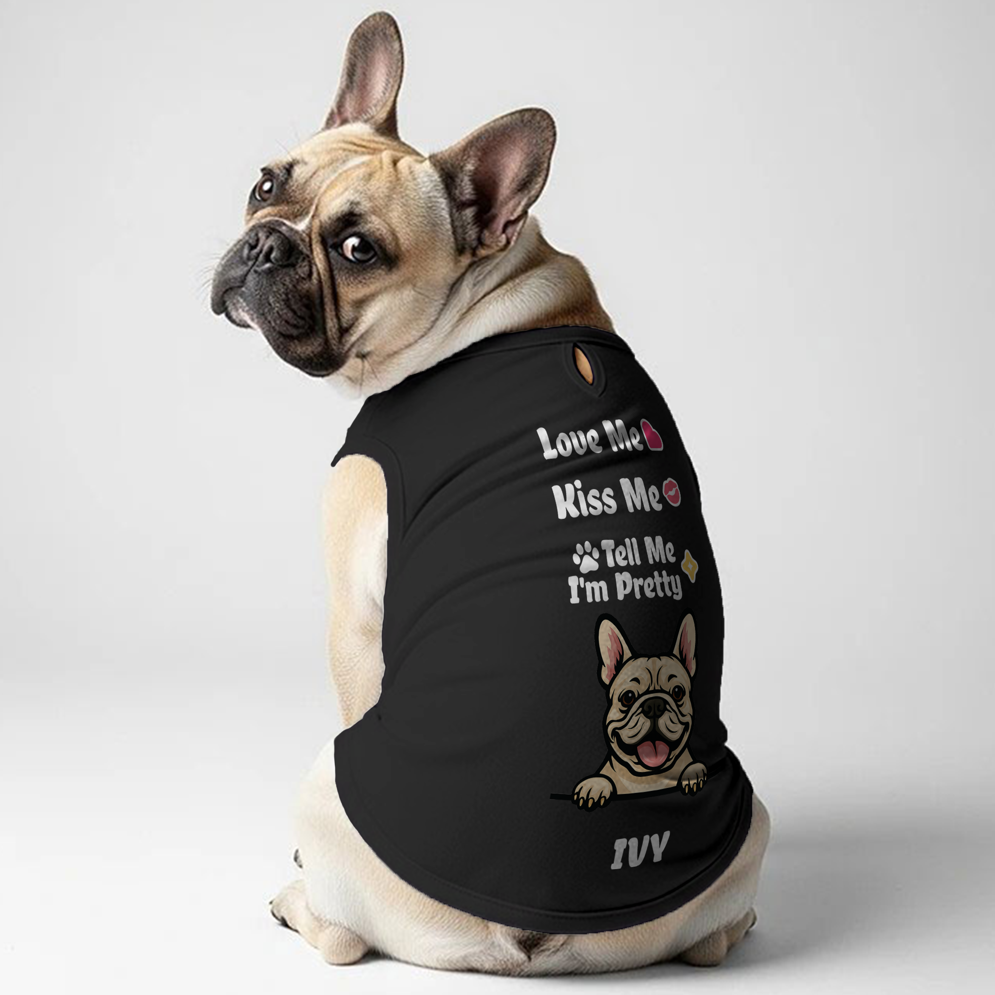 French Bulldog Personalized Cotton T-Shirt for Dog Park Days-fadou