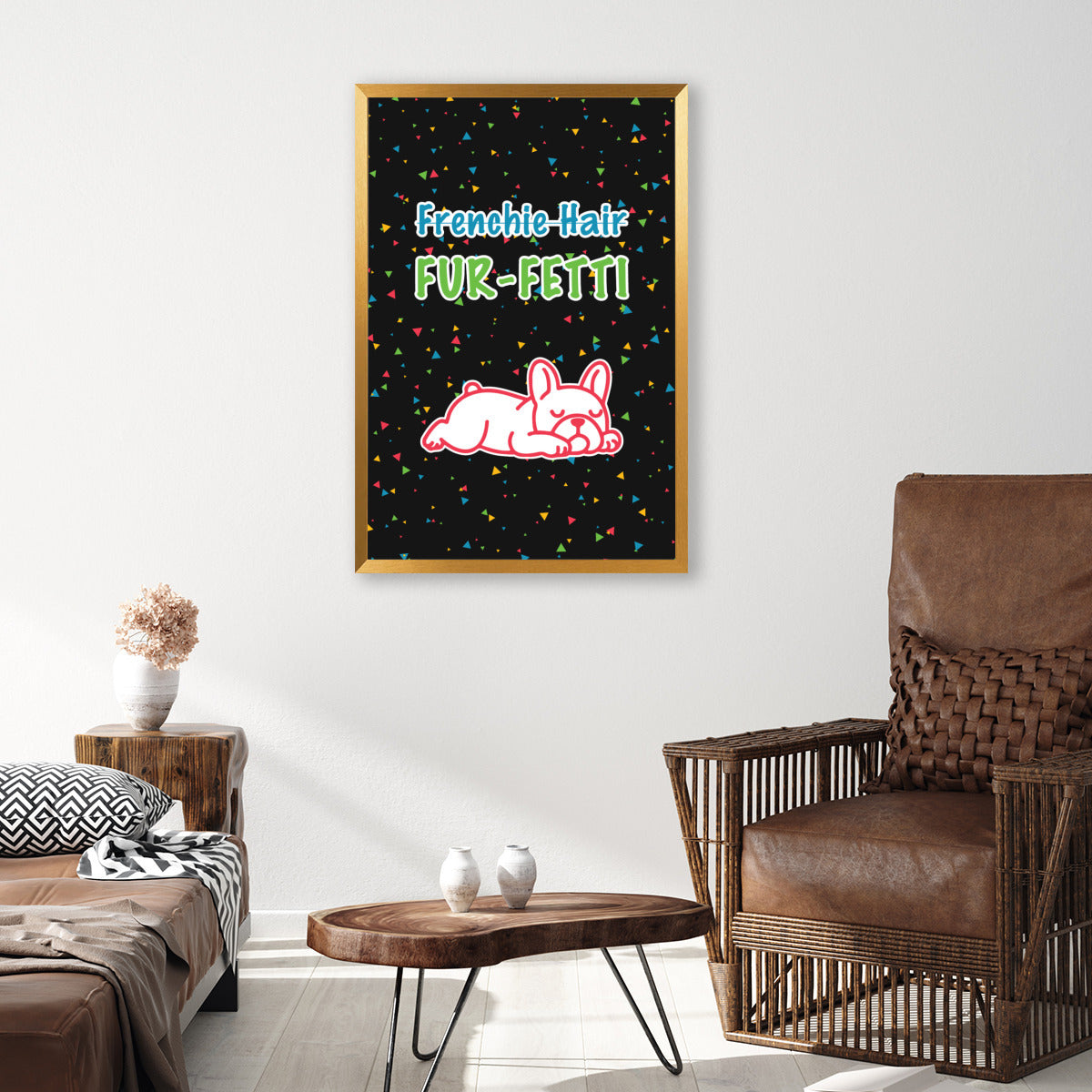 FUR French Bulldog Canvas Wall Art for Frenchie Enthusiasts-fadou