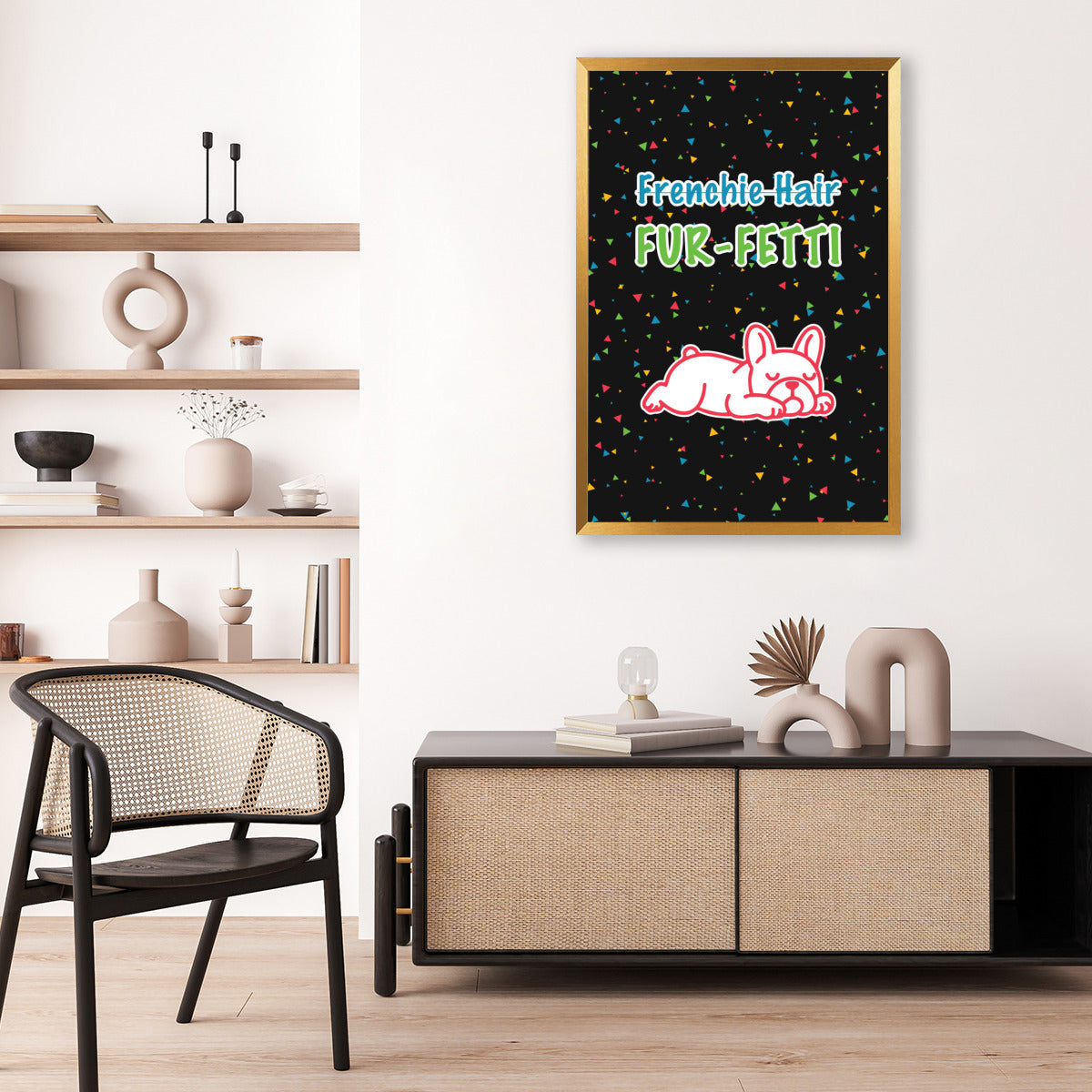 FUR French Bulldog Canvas Wall Art for Frenchie Enthusiasts-fadou