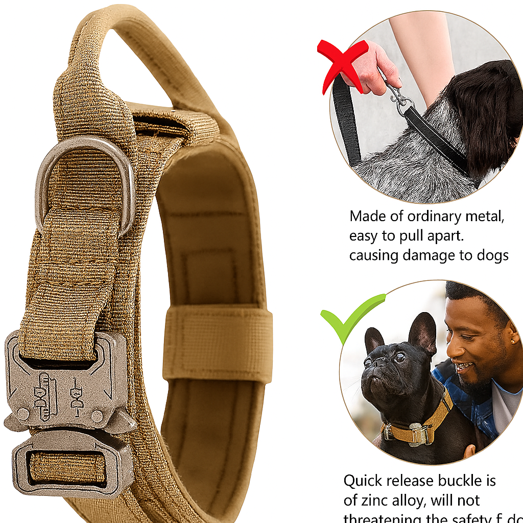 French Bulldog Adjustable ID Collar for Short-Nosed Dogs-fadou