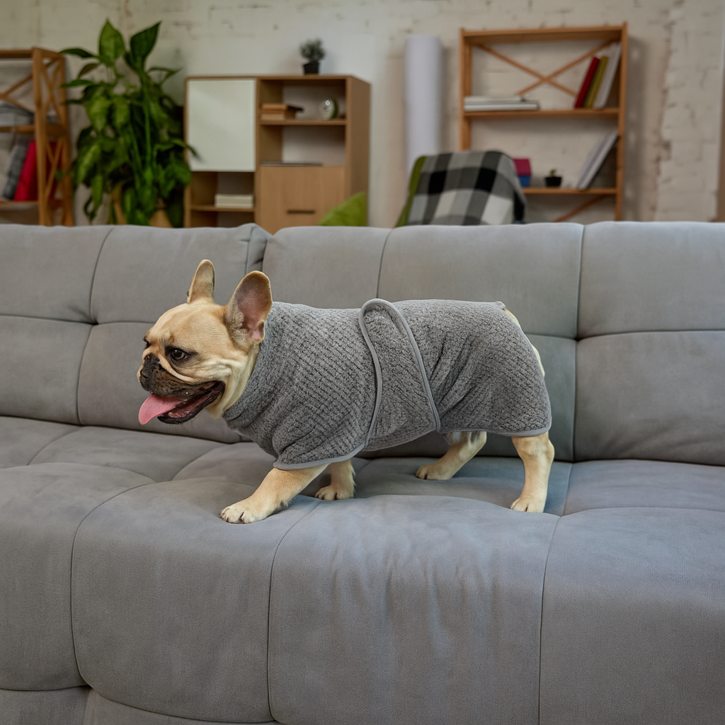 French Bulldog Absorbent Spa Loungewear for Everyday Wear-fadou