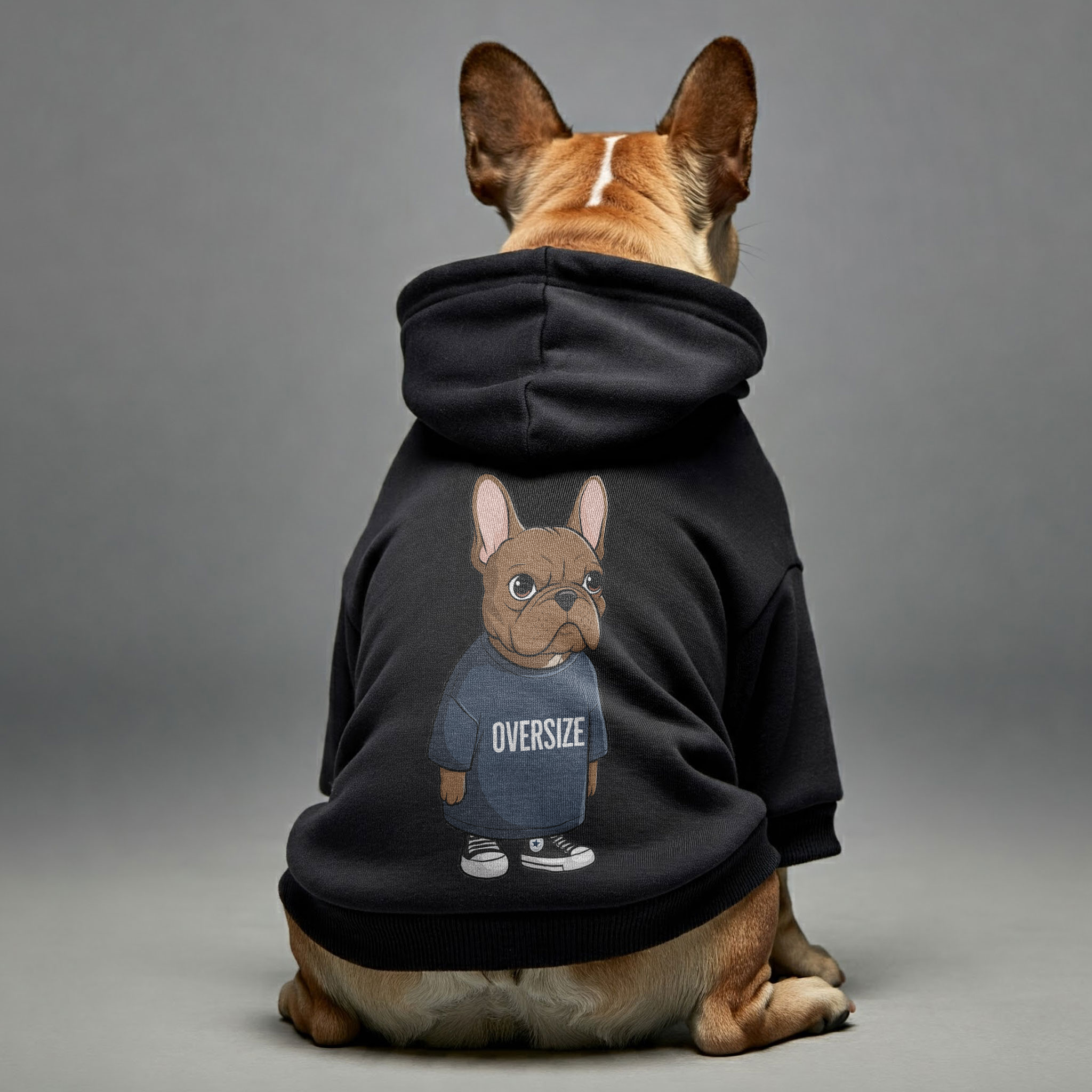 Oversize French Bulldog Cozy Hoodie for Flat-Face Breeds-fadou
