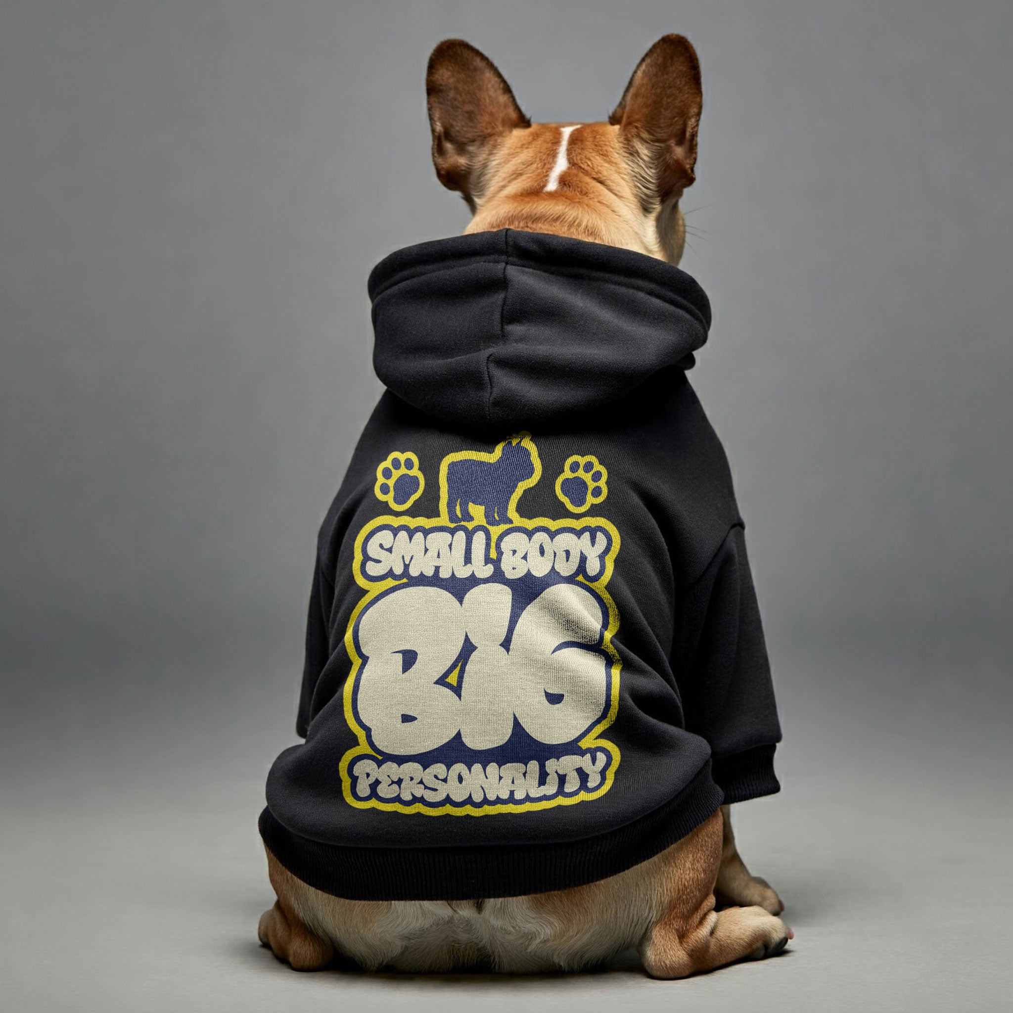 Small French Bulldog Fleece Hoodie for Short-Nosed Dogs-fadou