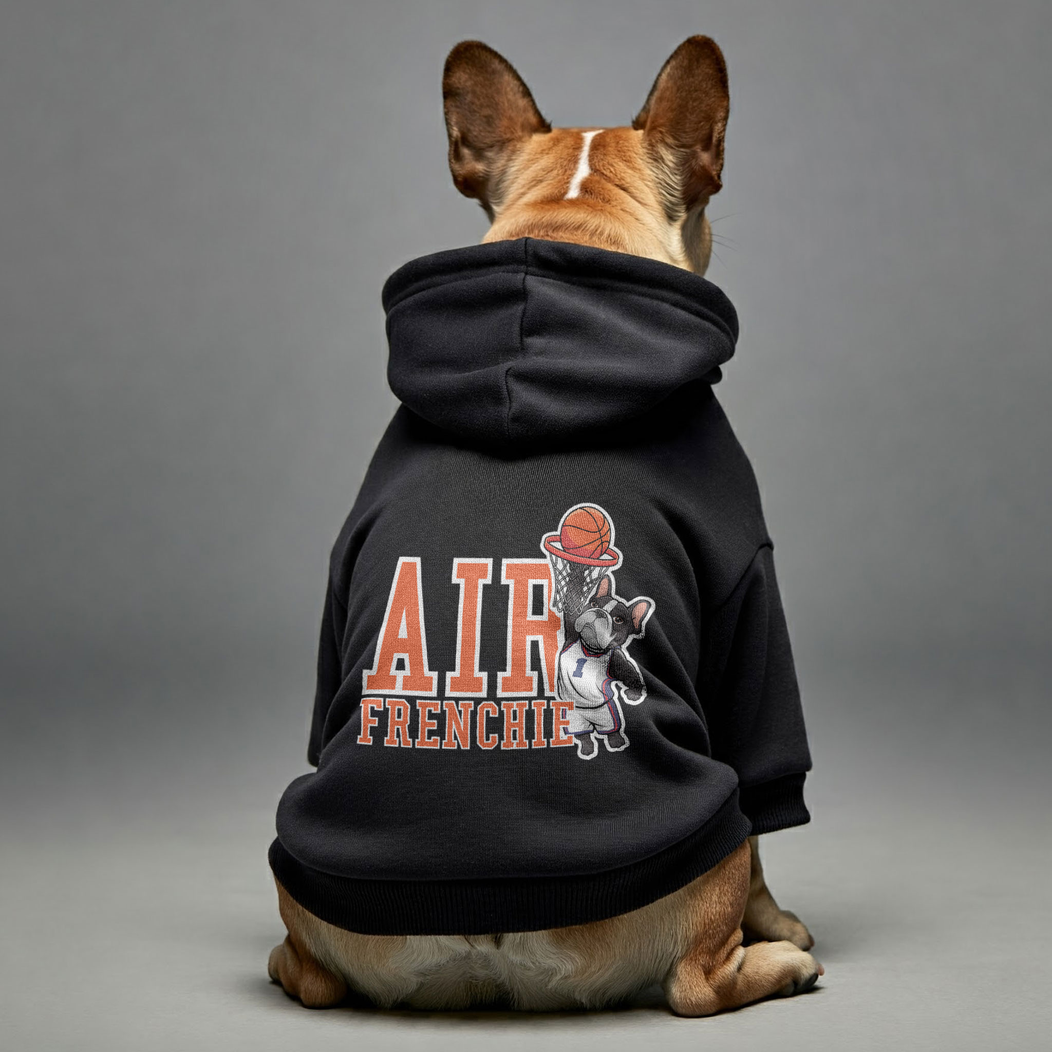 French Bulldog Cozy Fleece Hoodie for Outdoor Adventures-fadou