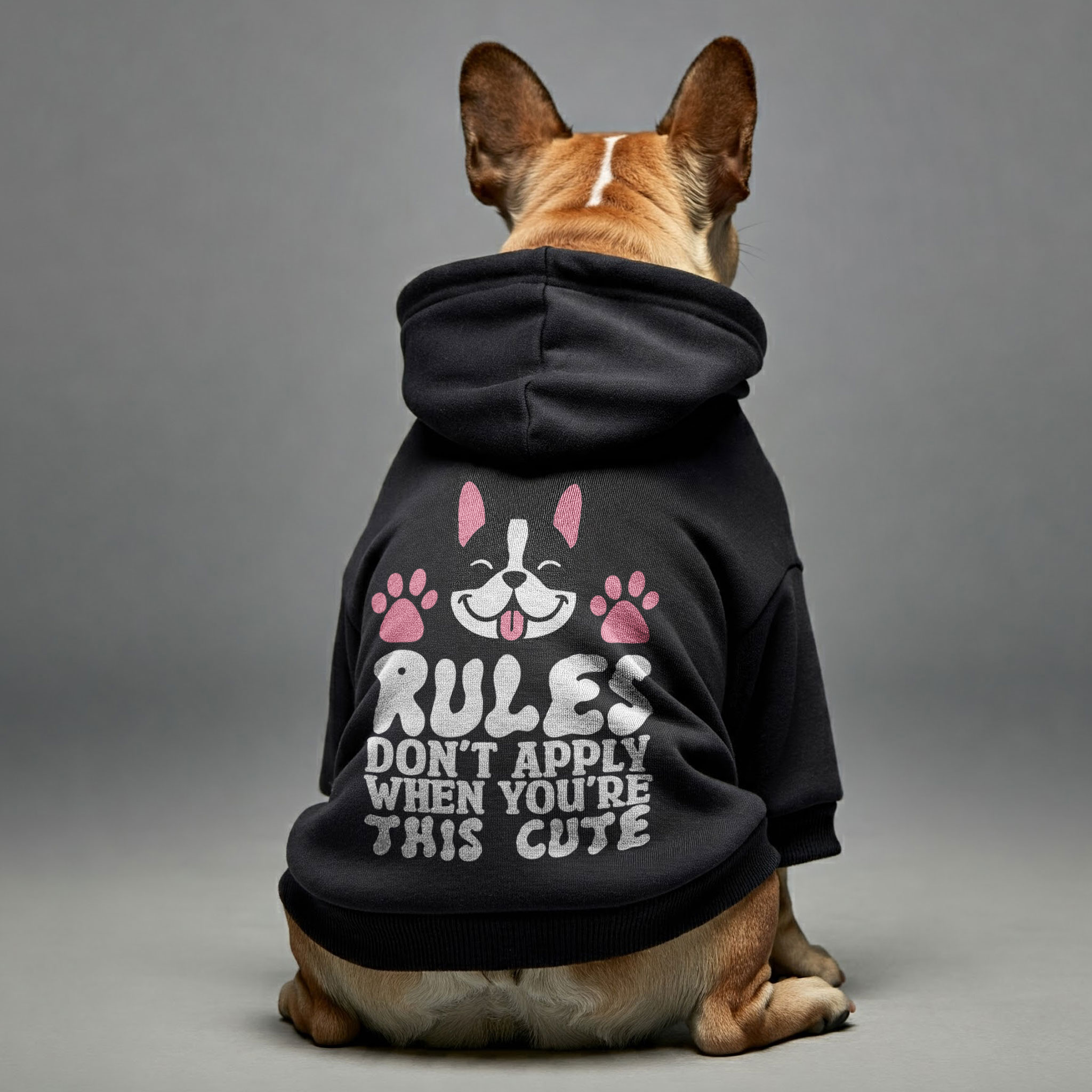 Rules French Bulldog Cozy Hoodie for Outdoor Adventures-fadou