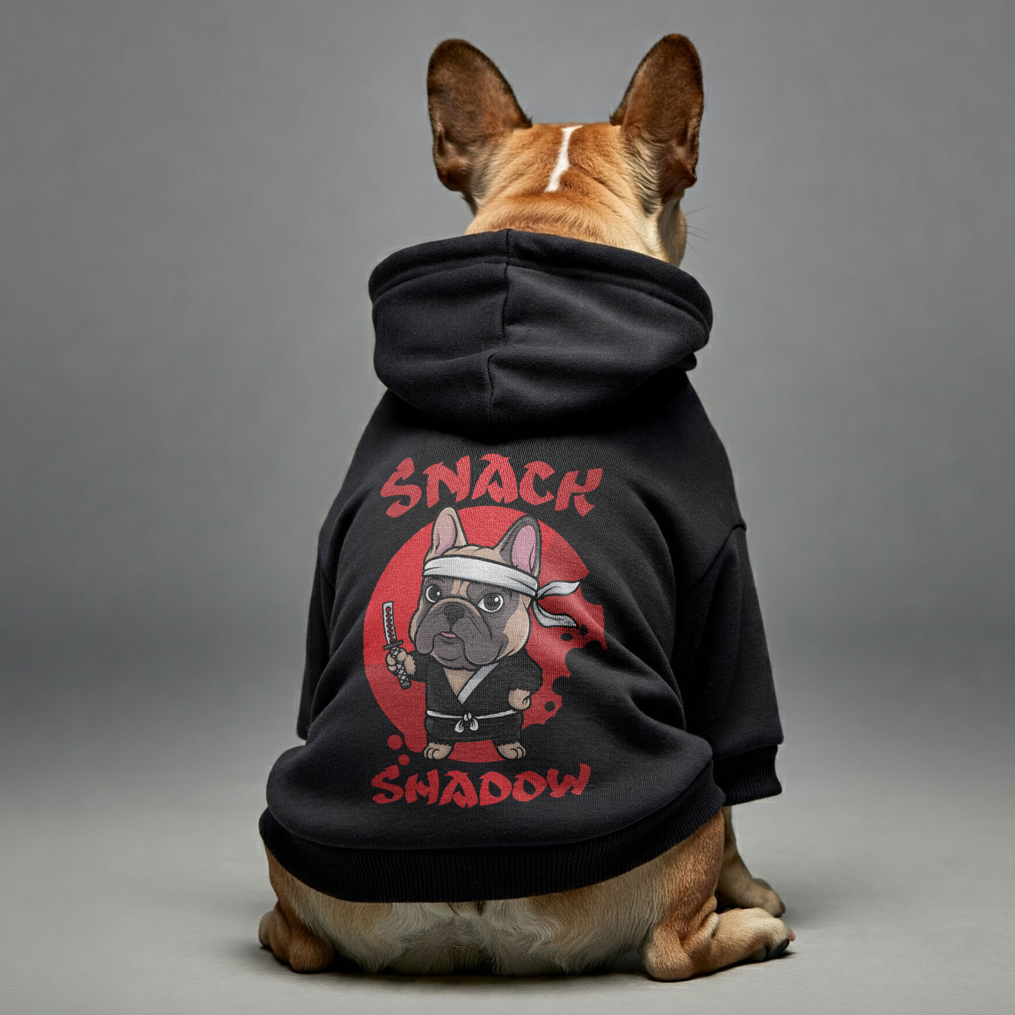 Snack French Bulldog Fleece Hoodie for Training Sessions-fadou