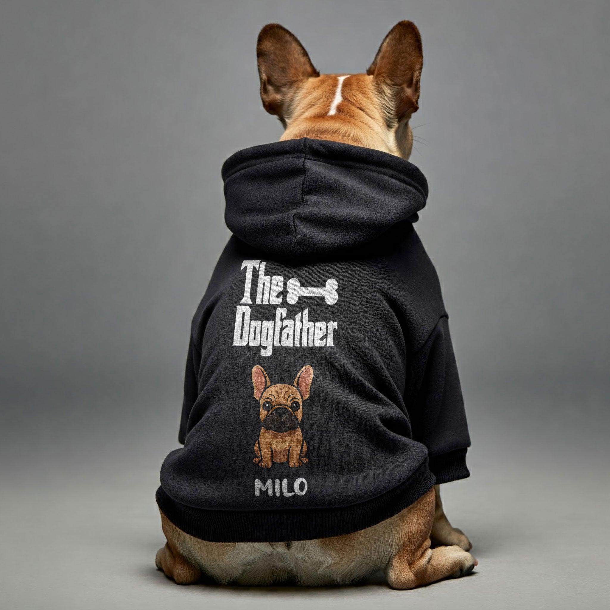The French Bulldog Fleece Hoodie for Outdoor Adventures-fadou