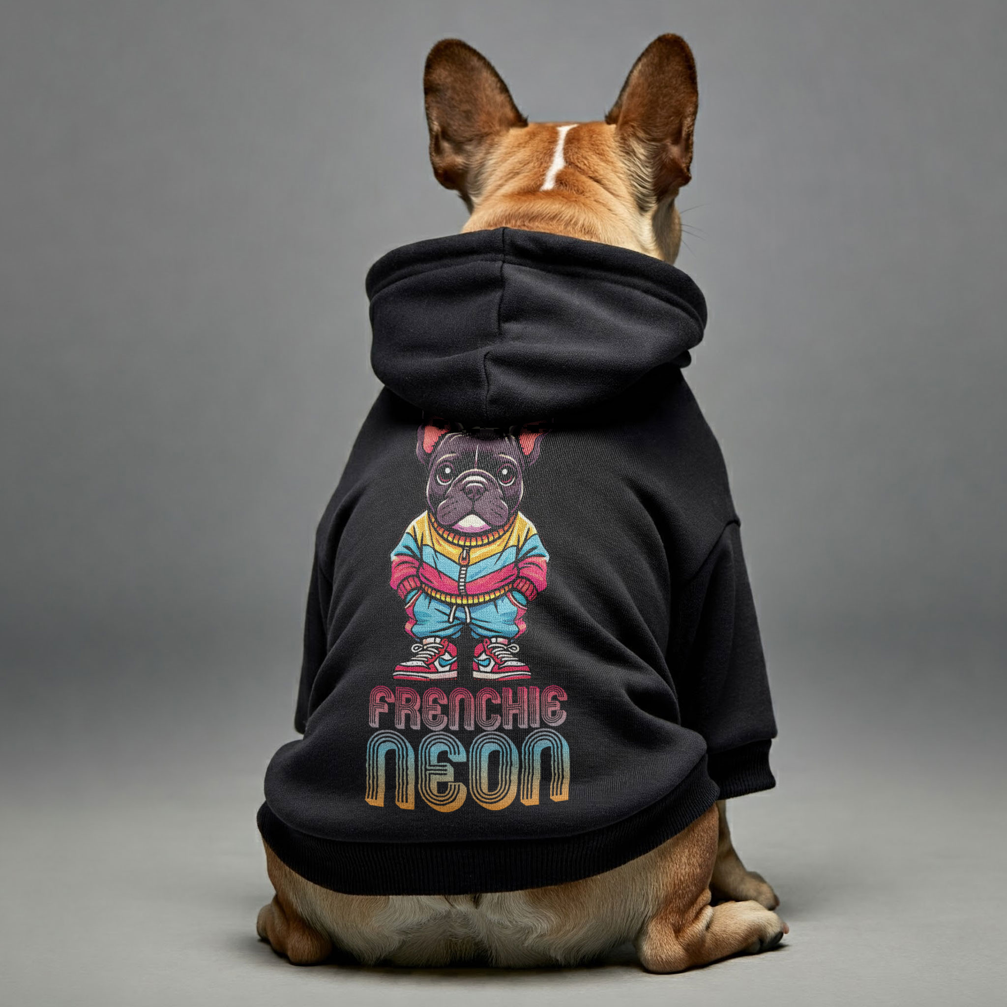 French Bulldog Personalized Fleece Hoodie for Cozy Nights-fadou
