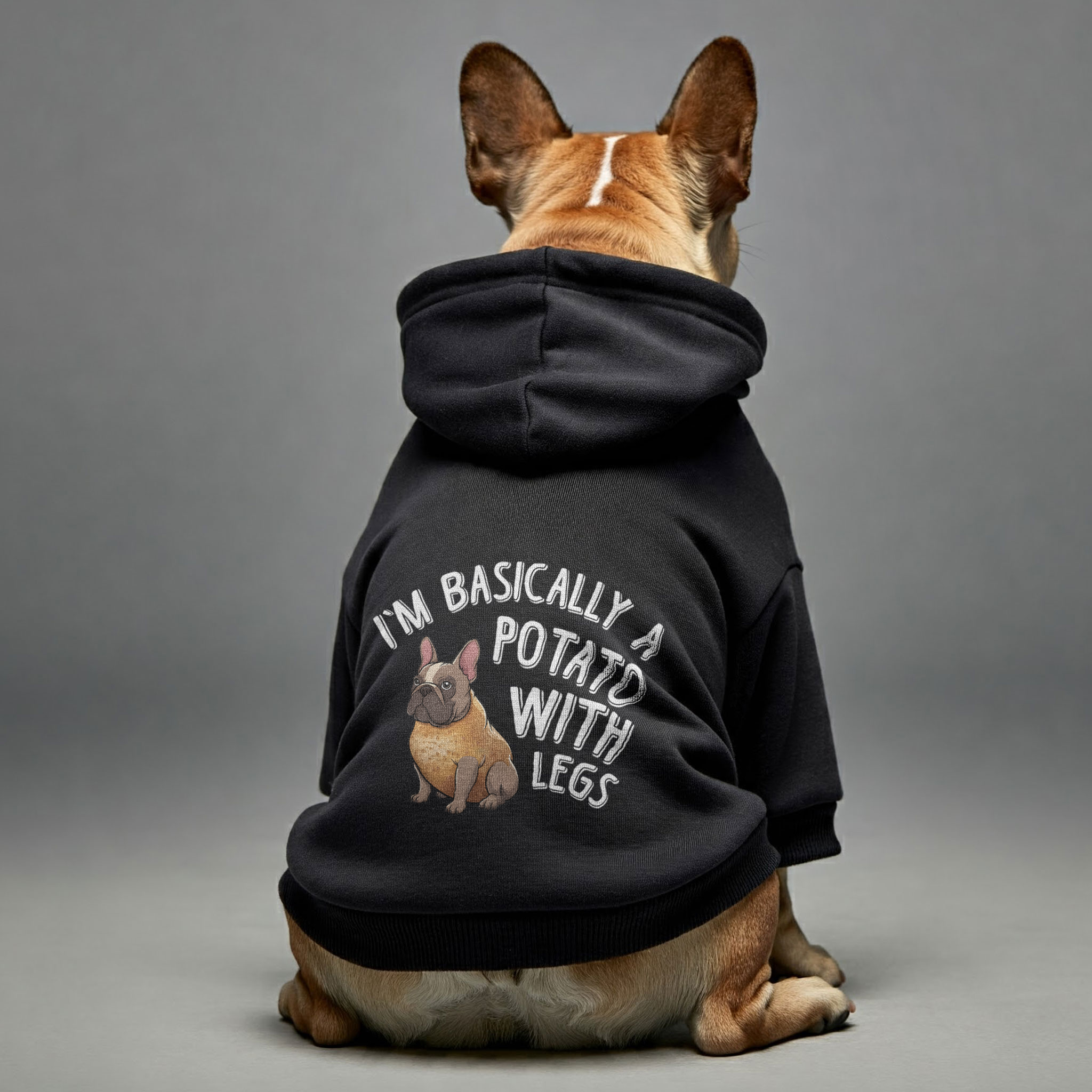 French Bulldog Stylish Cozy Hoodie for Flat-Face Breeds-fadou