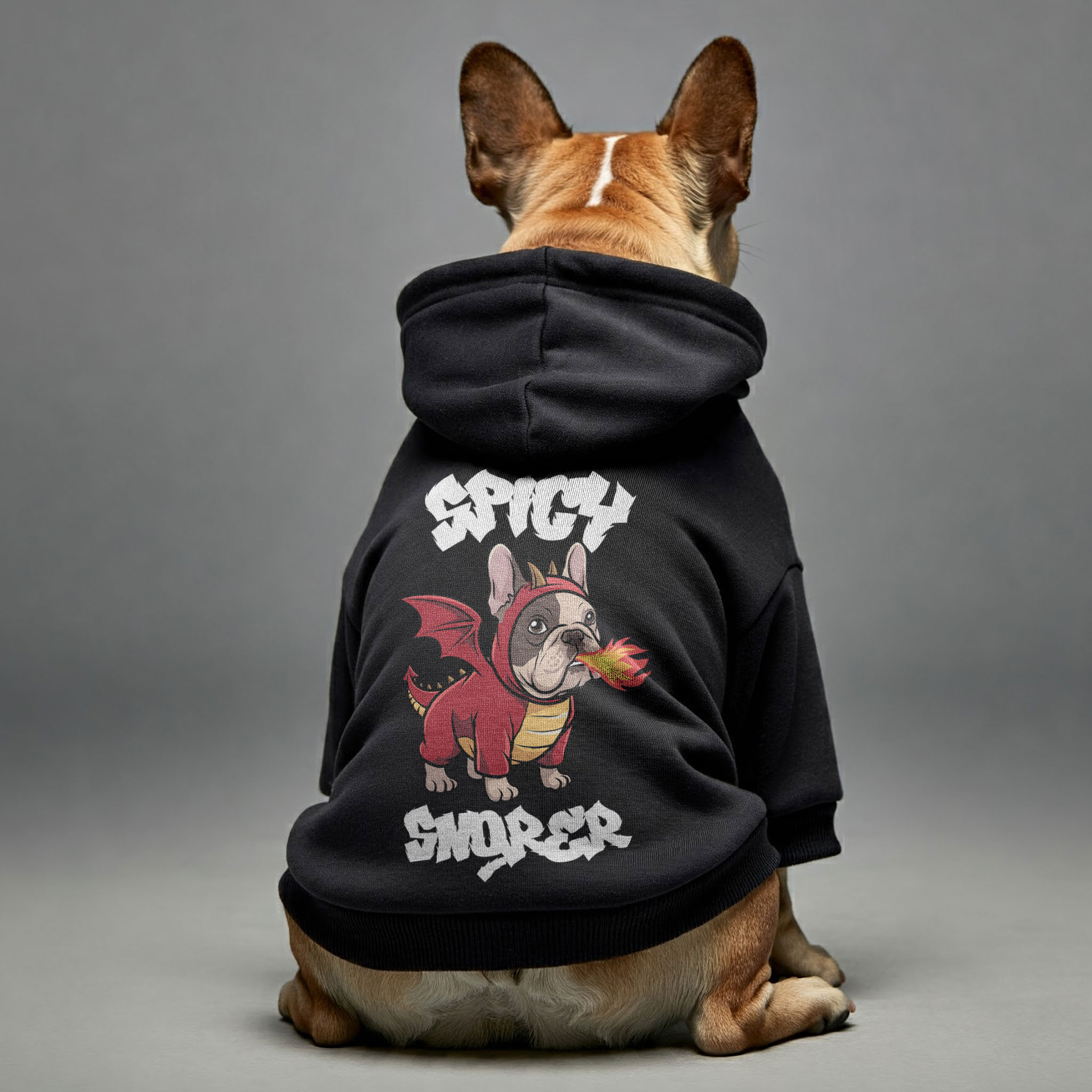 Spicy French Bulldog Fleece Hoodie for Training Sessions-fadou