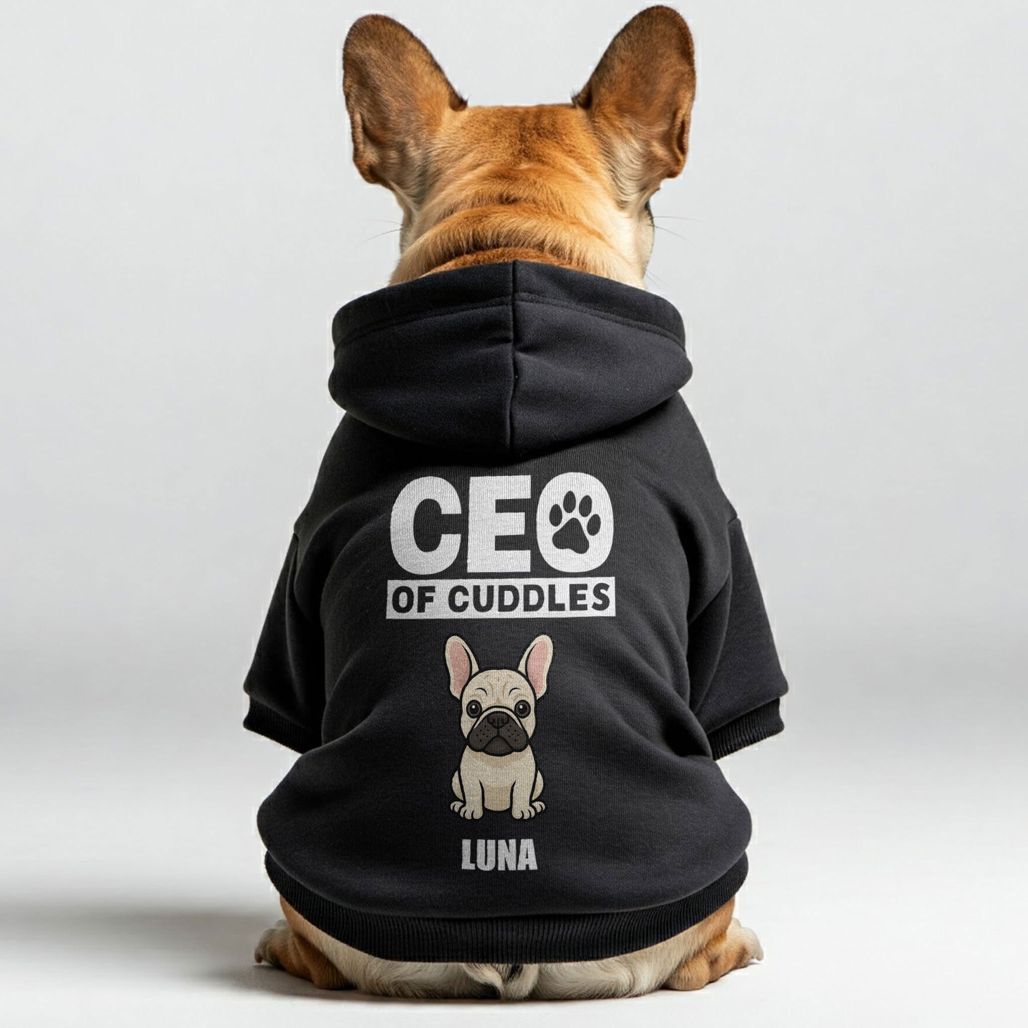 Frenchie Personalized Dog Hoodie for Brachycephalic Dogs-fadou