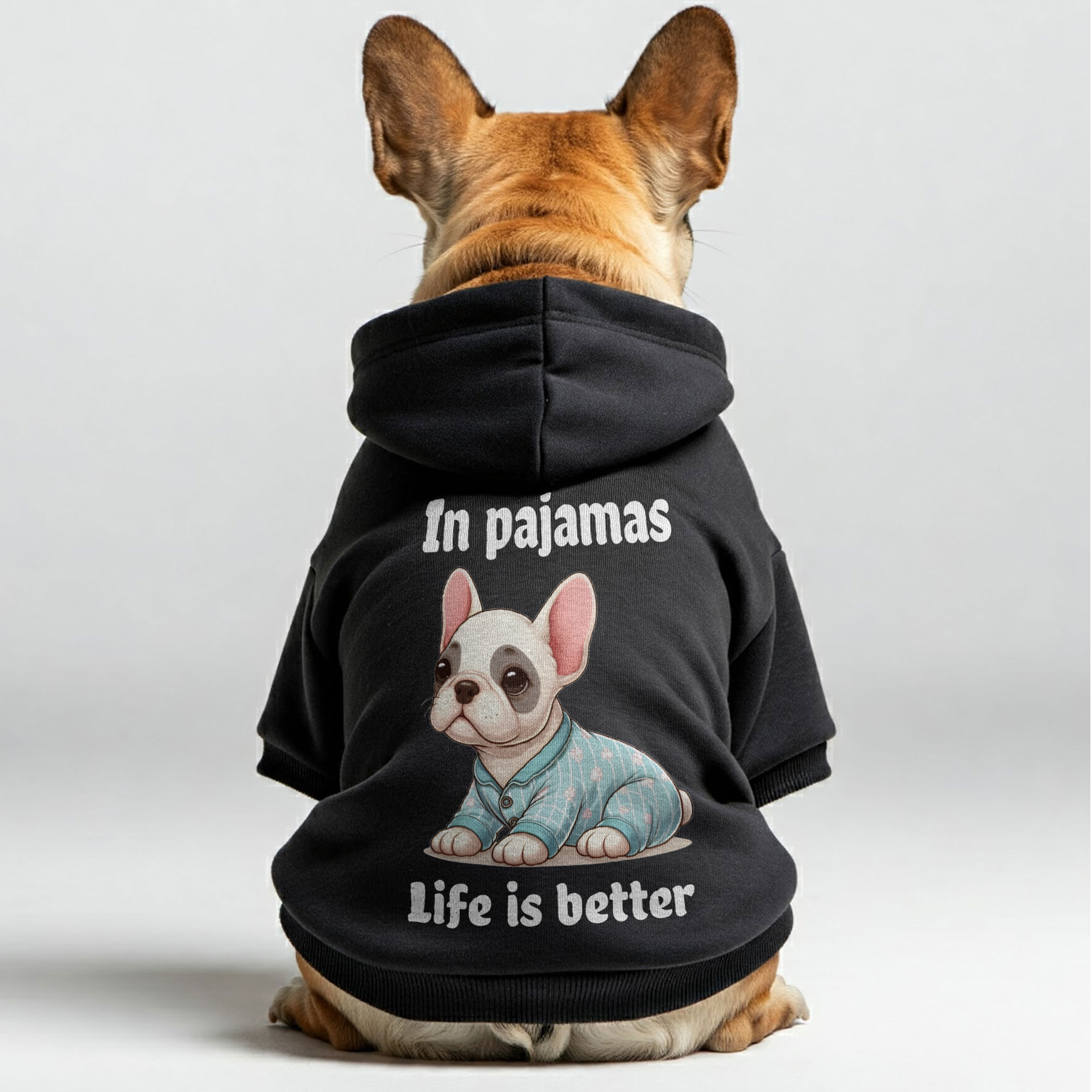 Frenchie Personalized Fleece Hoodie for Outdoor Adventures-fadou