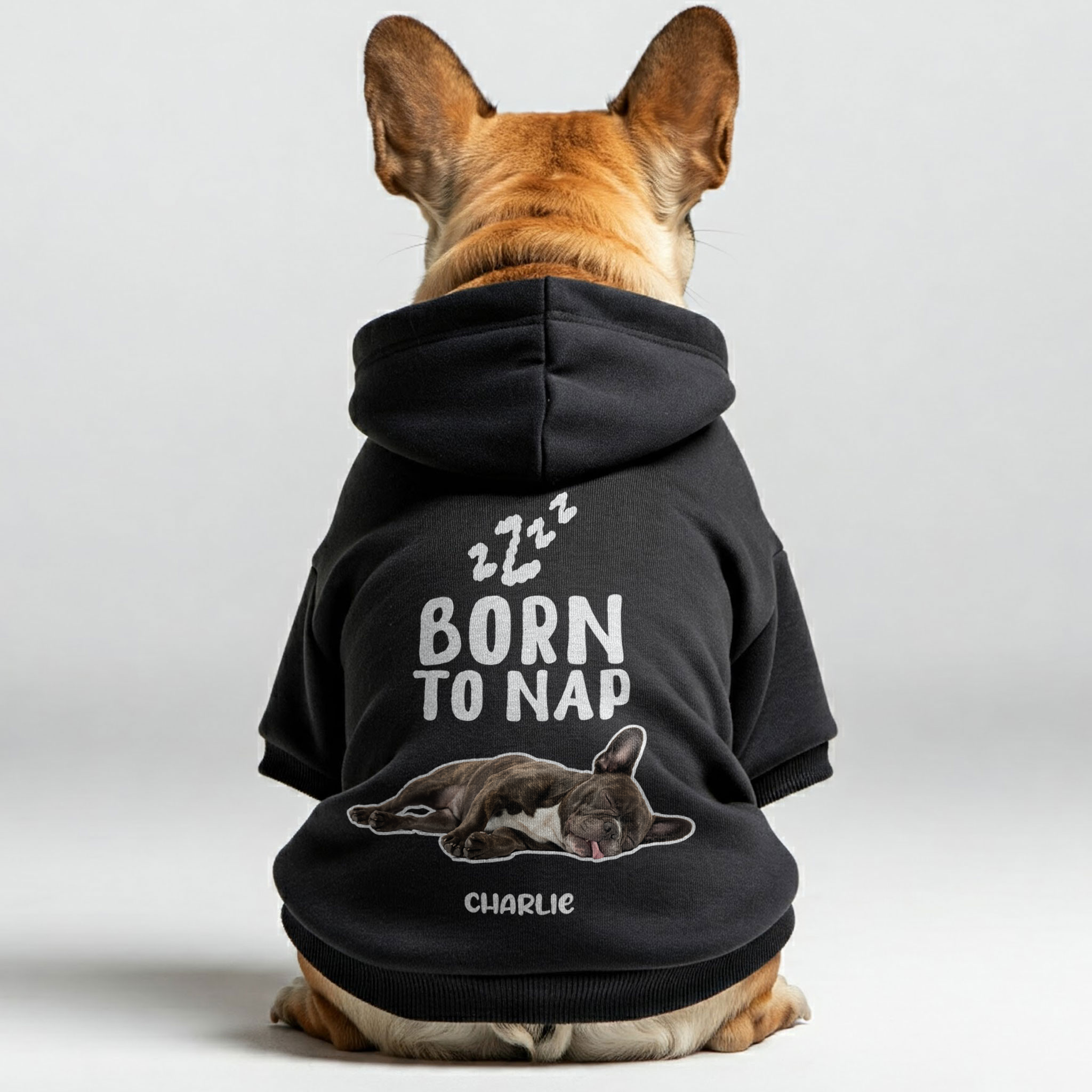 French Bulldog Personalized Fleece Hoodie for Small Breeds-fadou