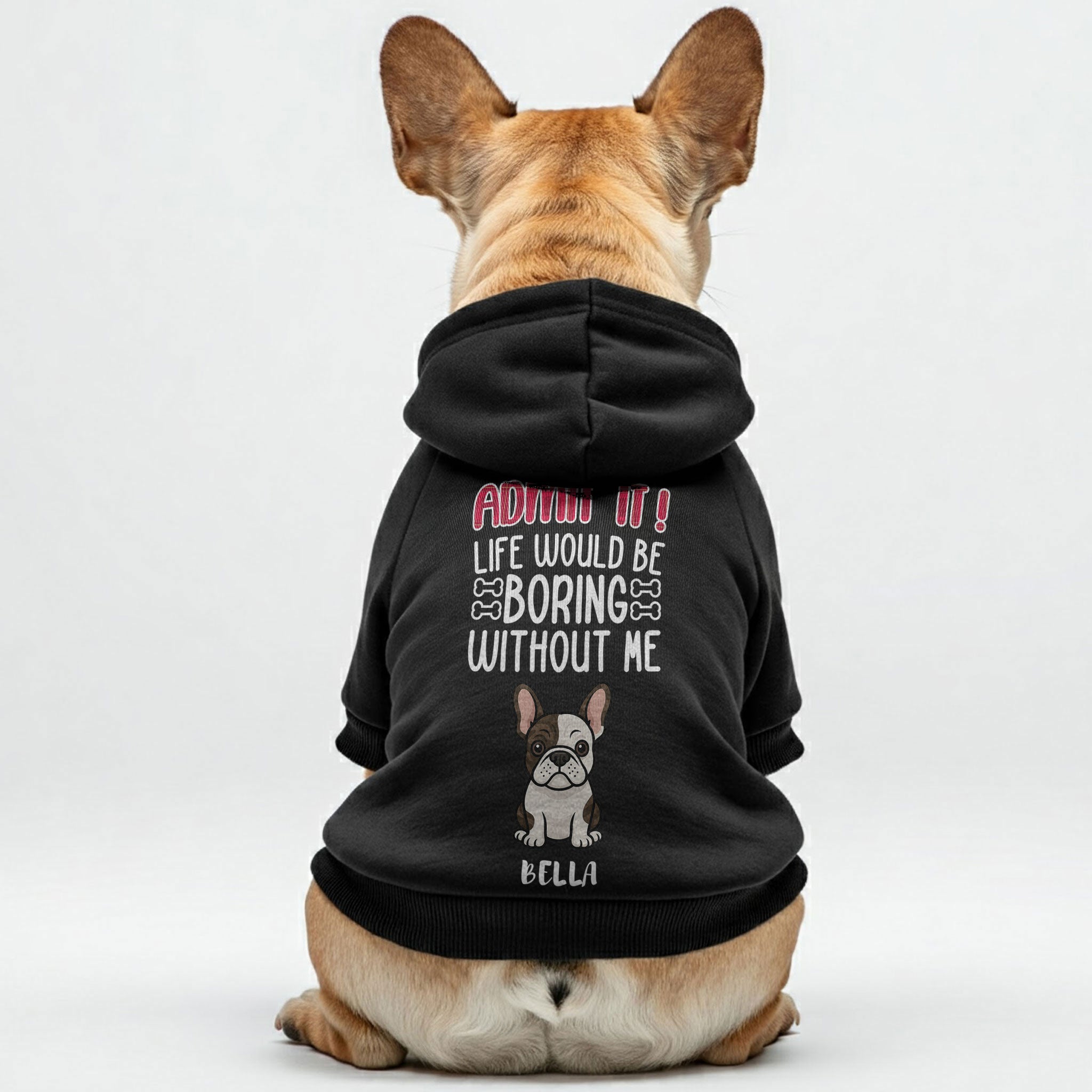French Bulldog Cozy Pet Sweatshirt for Short-Nosed Dogs-fadou