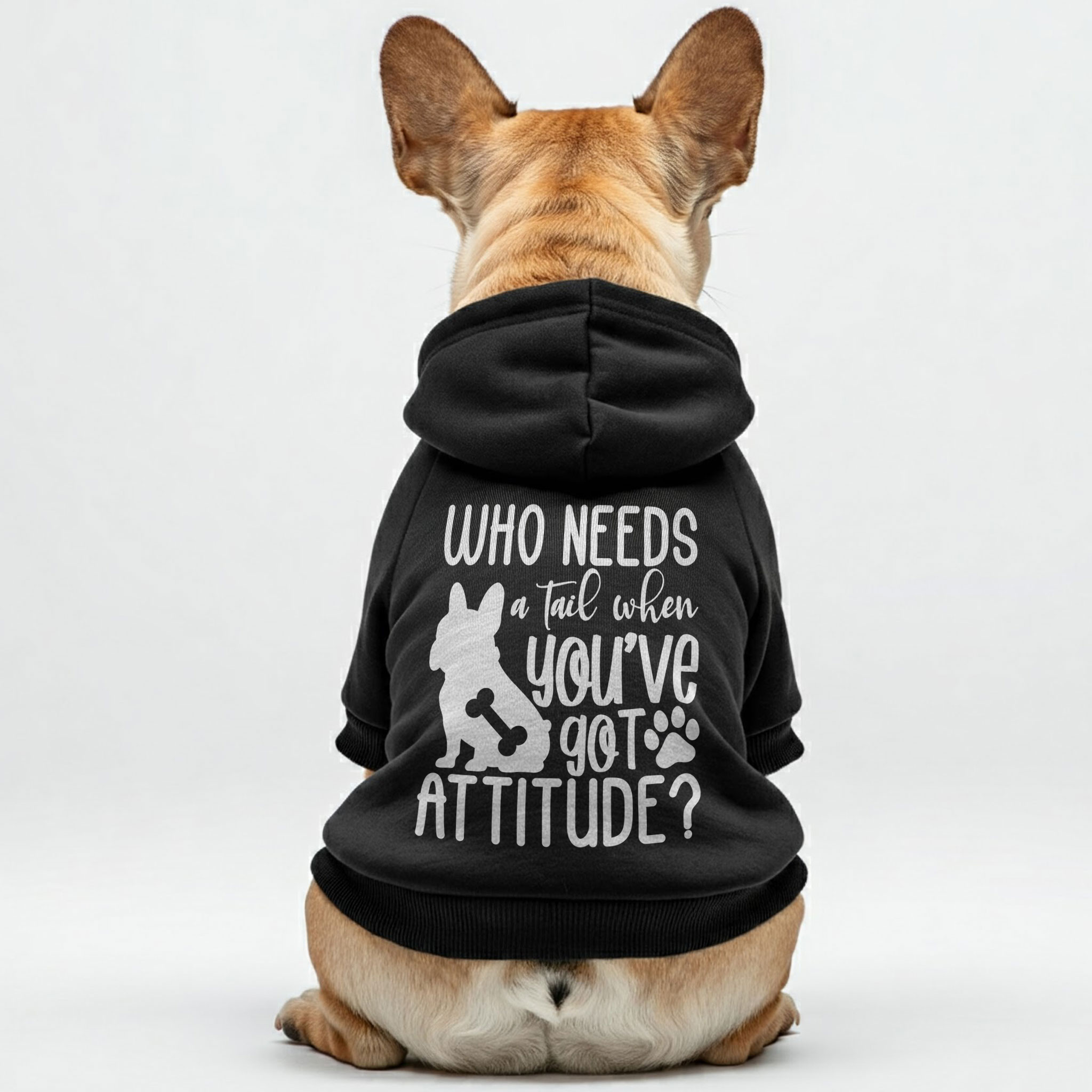Who French Bulldog Fleece Hoodie for Brachycephalic Dogs-fadou