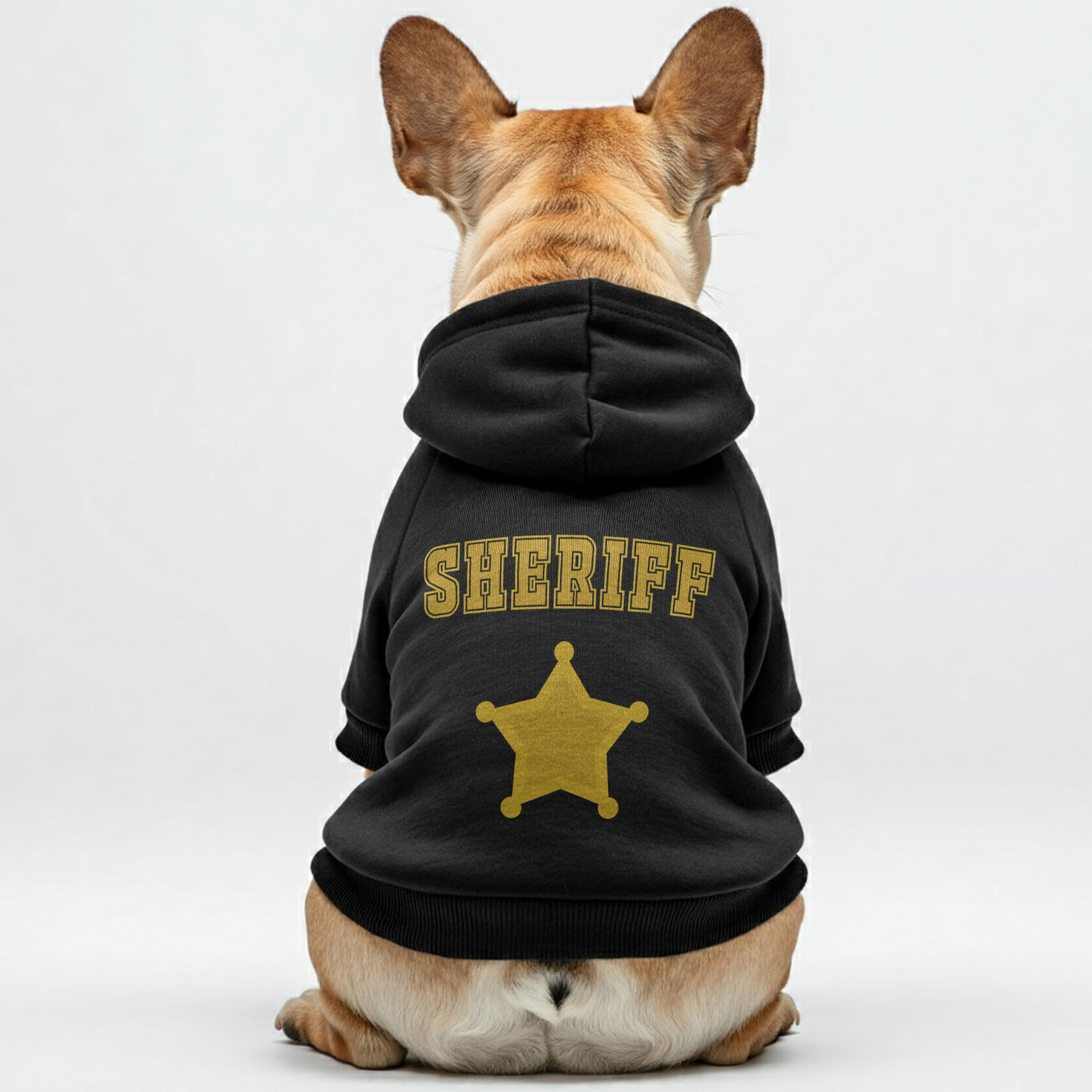 SHERIFF French Bulldog Dog Hoodie for Outdoor Adventures-fadou