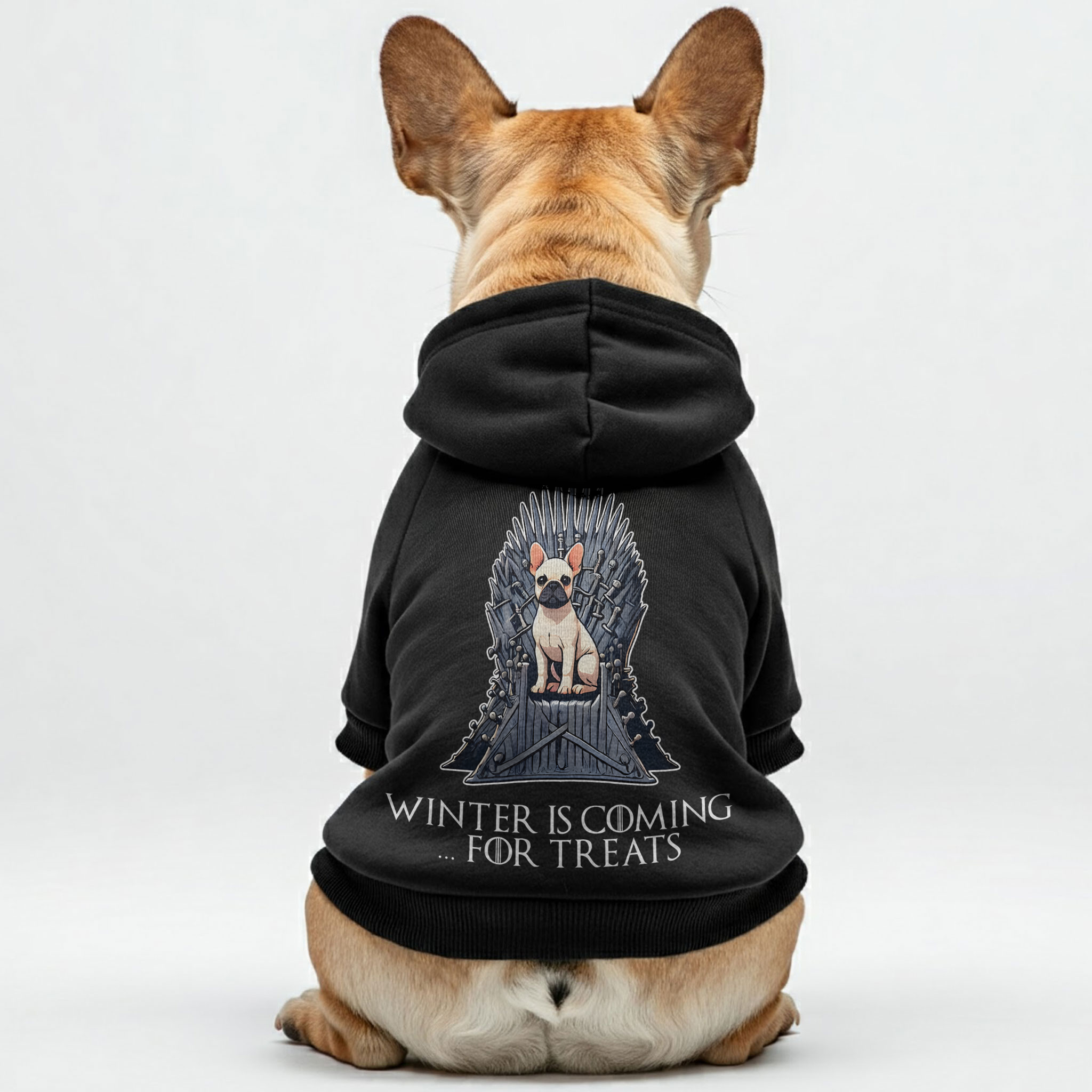French Bulldog Winter Fleece Hoodie for French Bulldogs-fadou