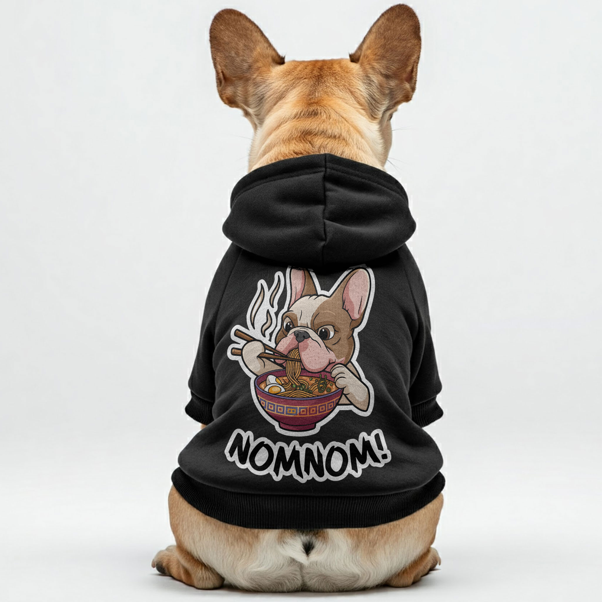 French Bulldog Funny Fleece Hoodie for Short-Nosed Dogs-fadou