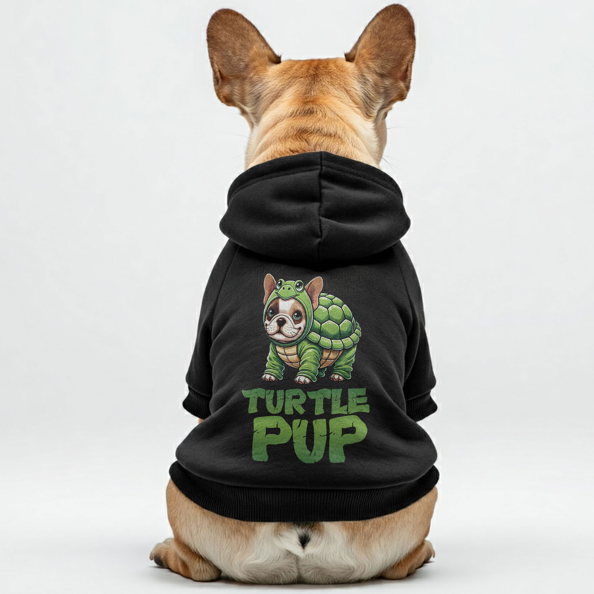 Turtle French Bulldog Fleece Hoodie for Brachycephalic Dogs-fadou