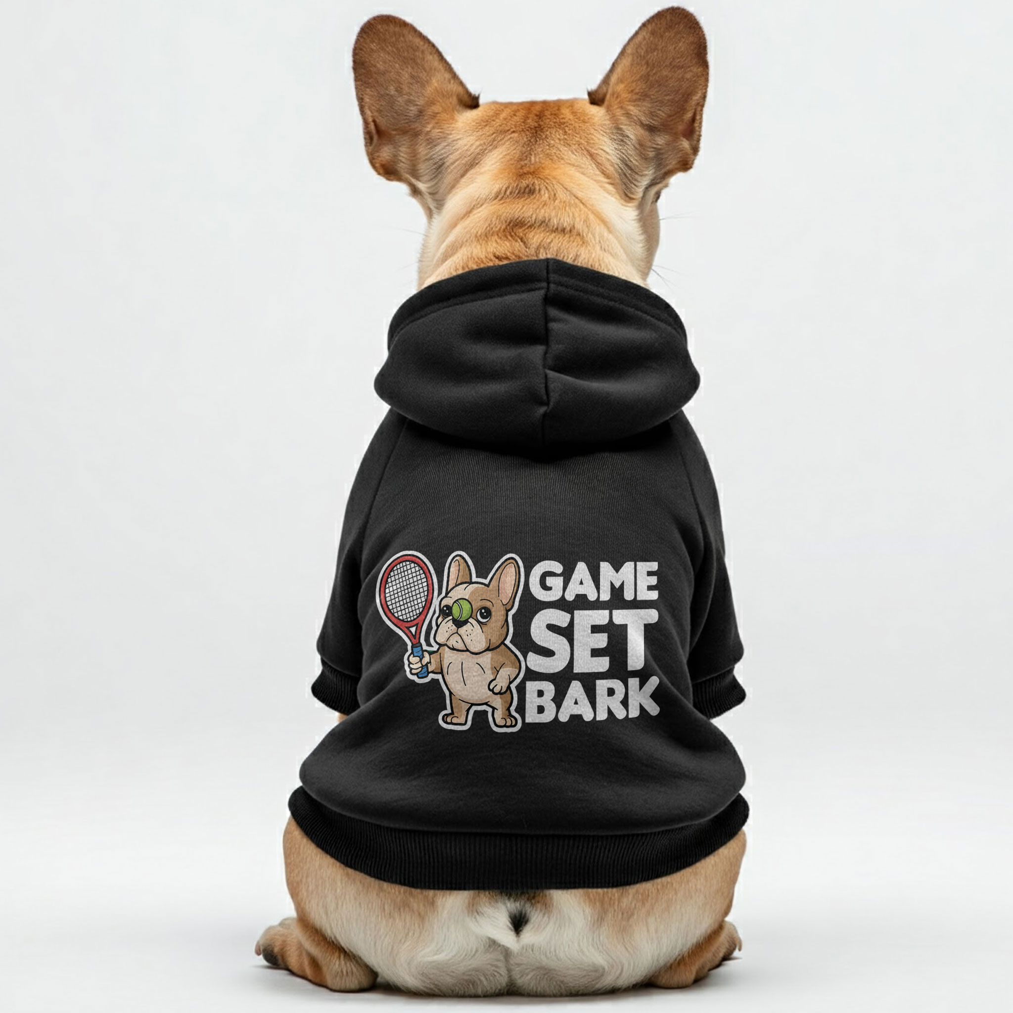 Frenchie Personalized Fleece Hoodie for Short-Nosed Dogs-fadou