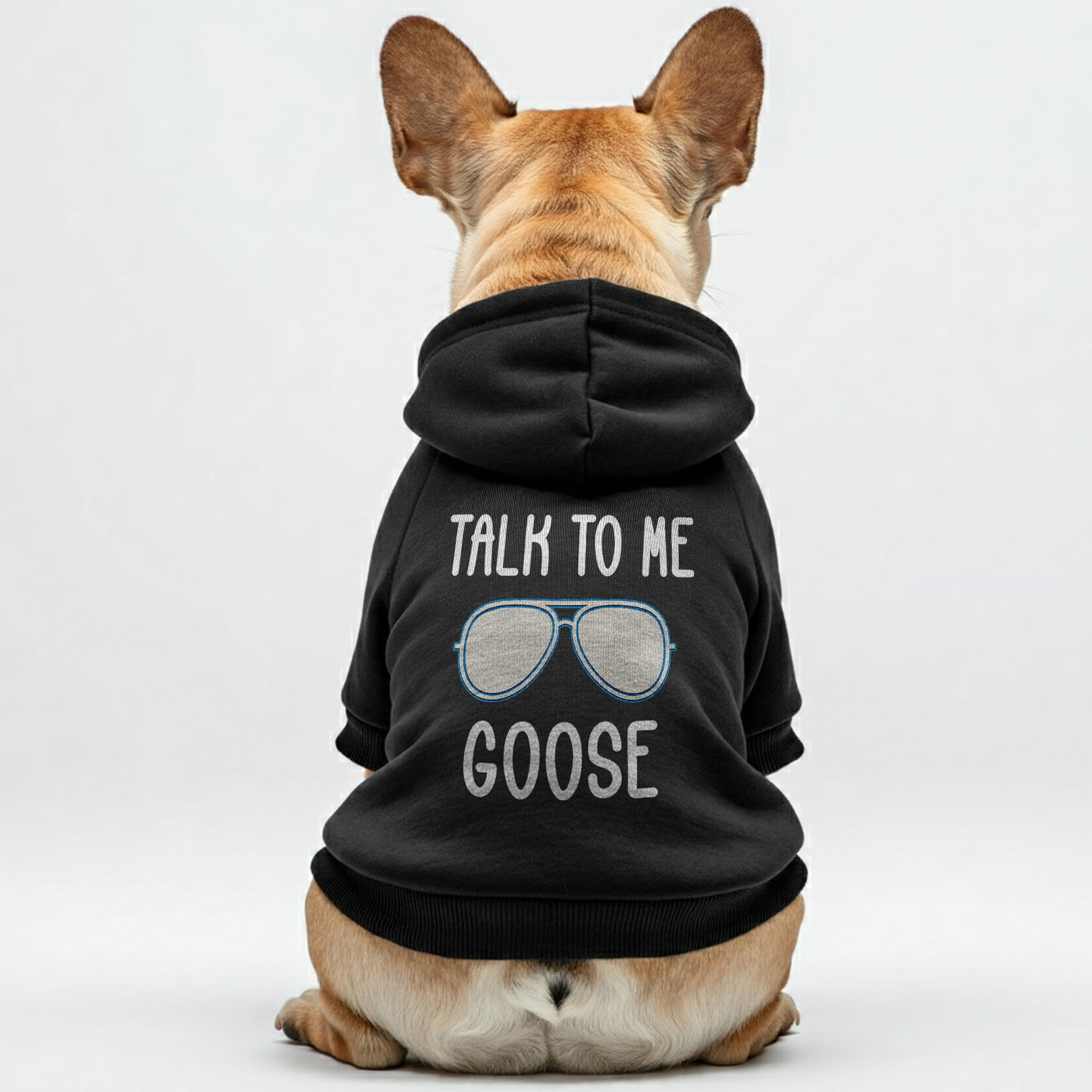 Talk French Bulldog Fleece Hoodie for Training Sessions-fadou