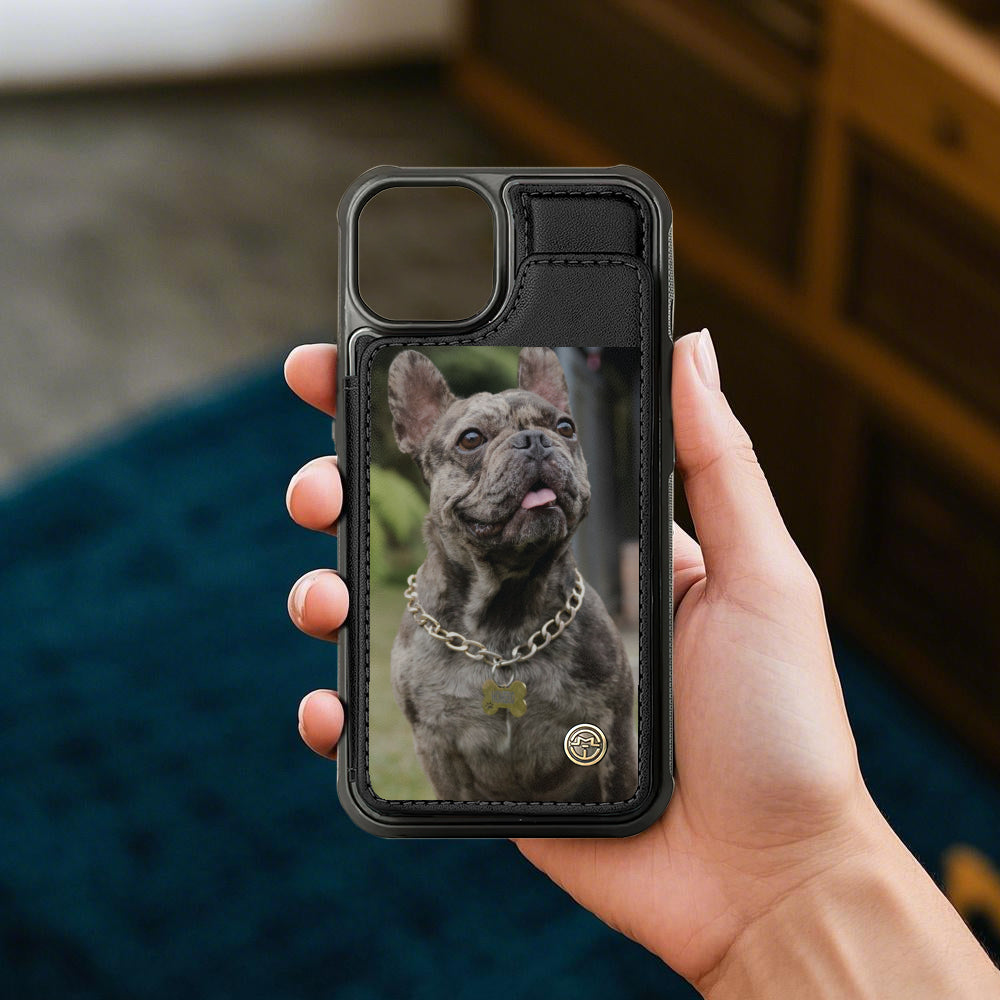 Frenchie Personalized Bifold Wallet for Dog Moms & Dads-fadou