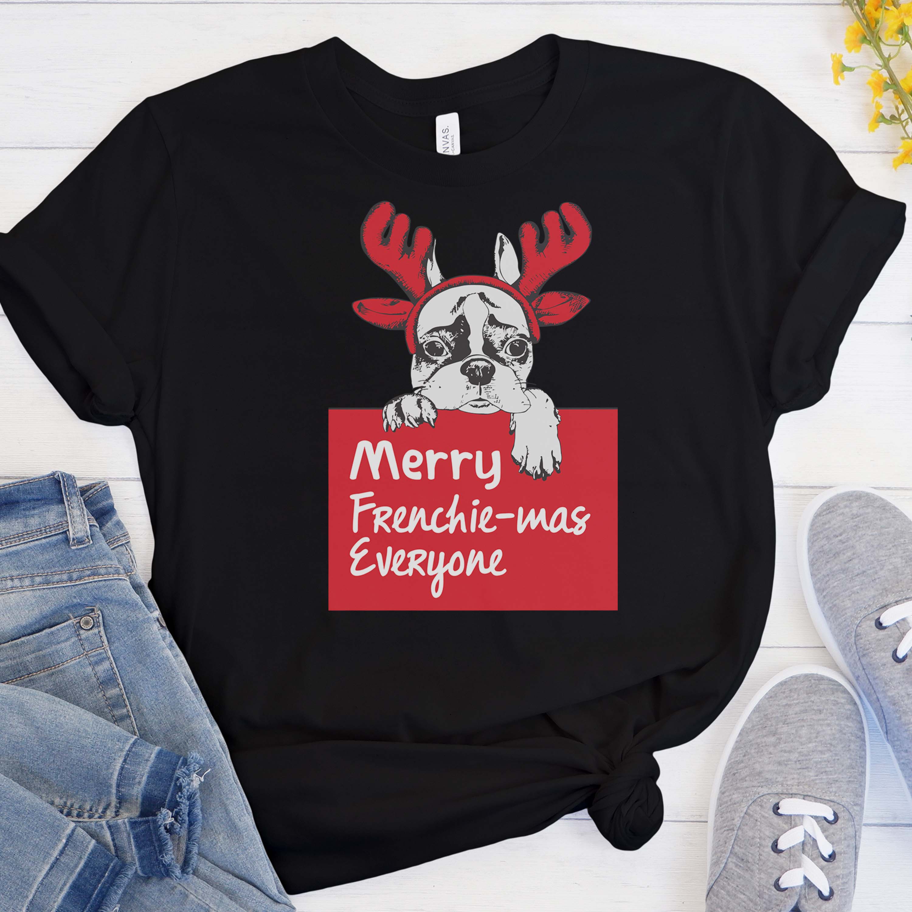 Bulldog French Bulldog Graphic Tee for Frenchie Enthusiasts-fadou