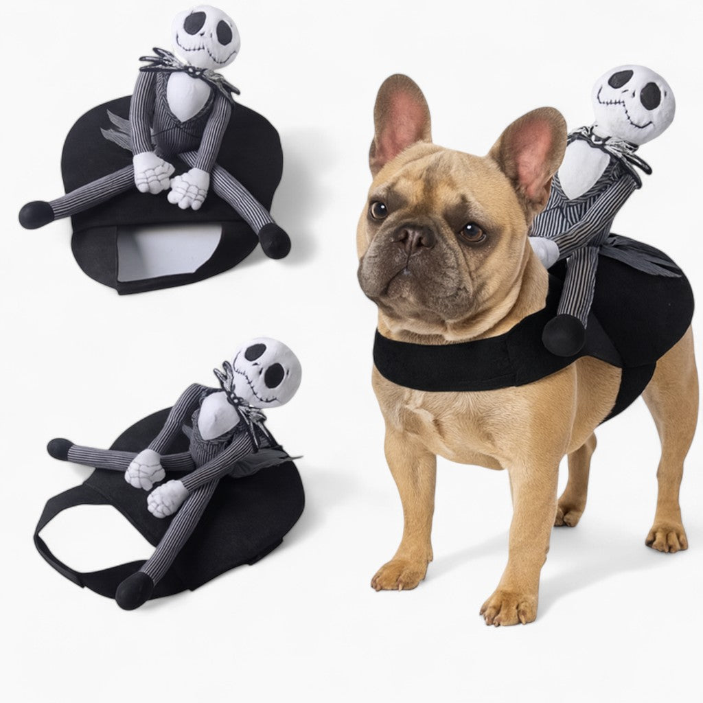 BoneRider Funny Halloween Cosplay for Brachycephalic Dogs-fadou
