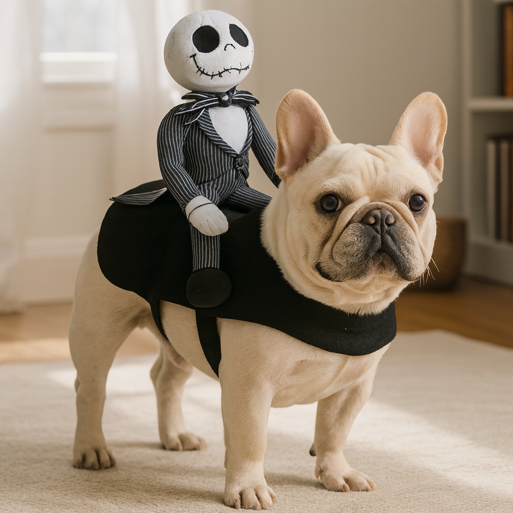 BoneRider Funny Halloween Cosplay for Brachycephalic Dogs-fadou