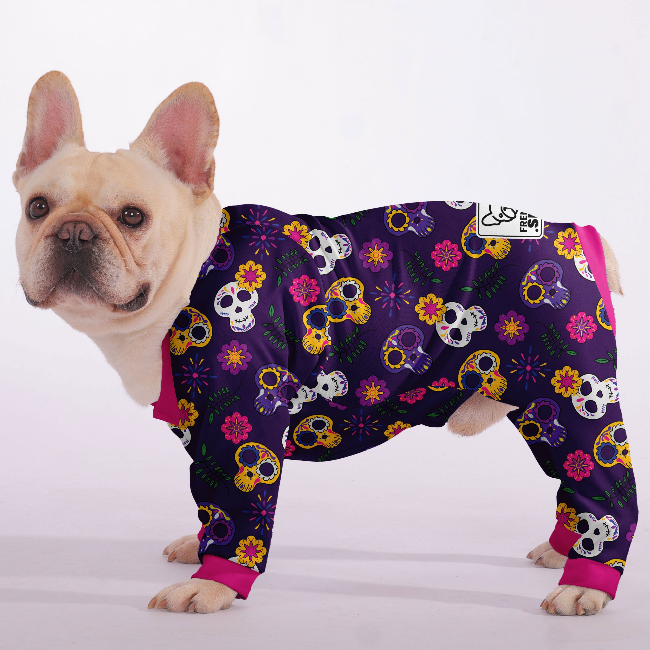 Bow French Bulldog Cozy Pajama Set for Frenchie Enthusiasts-fadou