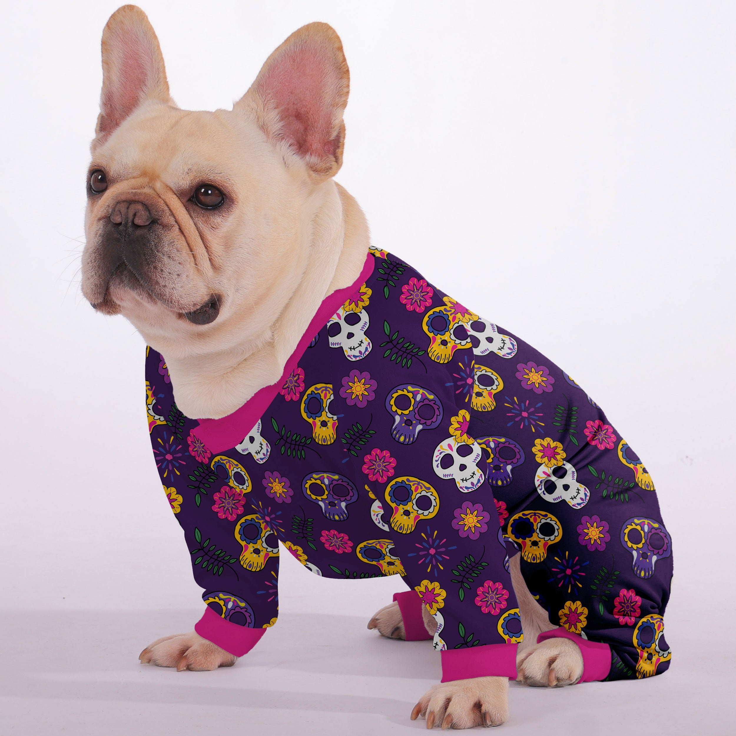Bow French Bulldog Cozy Pajama Set for Frenchie Enthusiasts-fadou