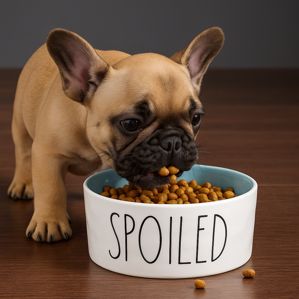 French Bulldog Ceramic Feeding Bowl for Short-Nosed Dogs-fadou