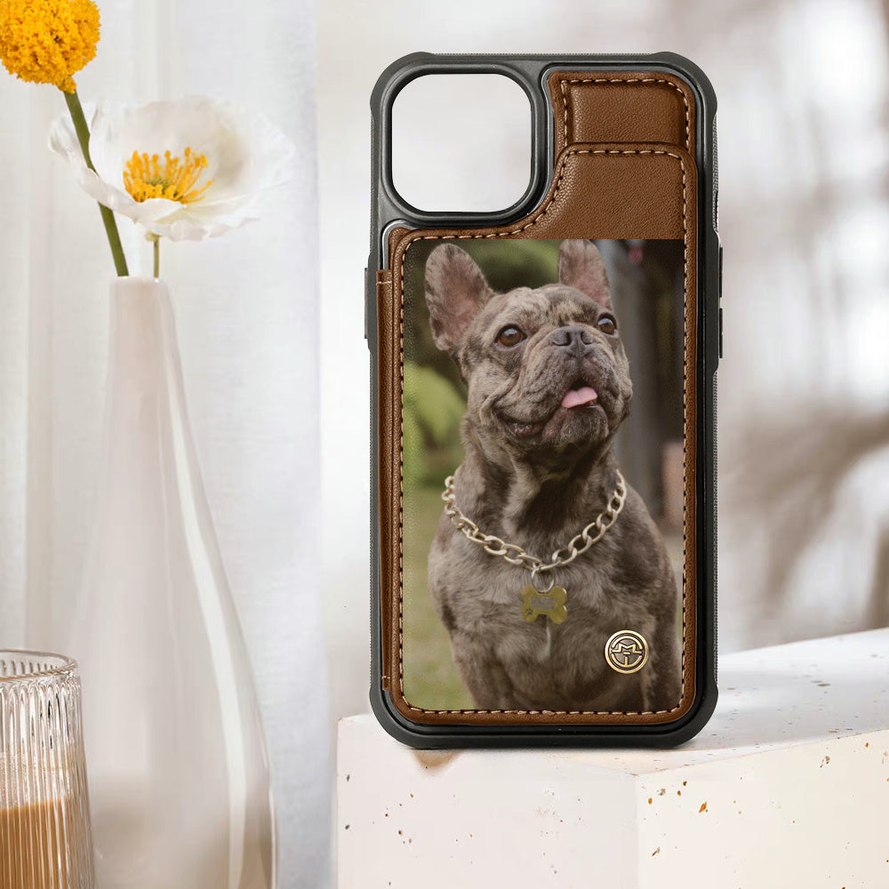 Frenchie Personalized Bifold Wallet for Dog Moms & Dads-fadou