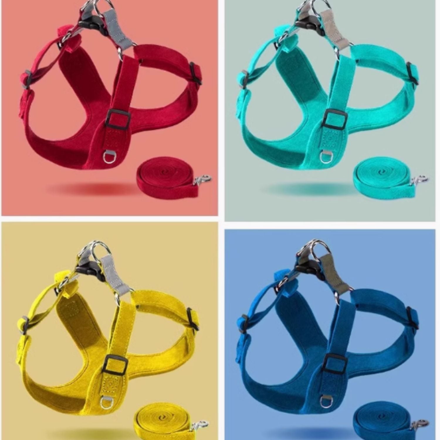 French Bulldog Breathable Walking Harness for Daily Walks-fadou