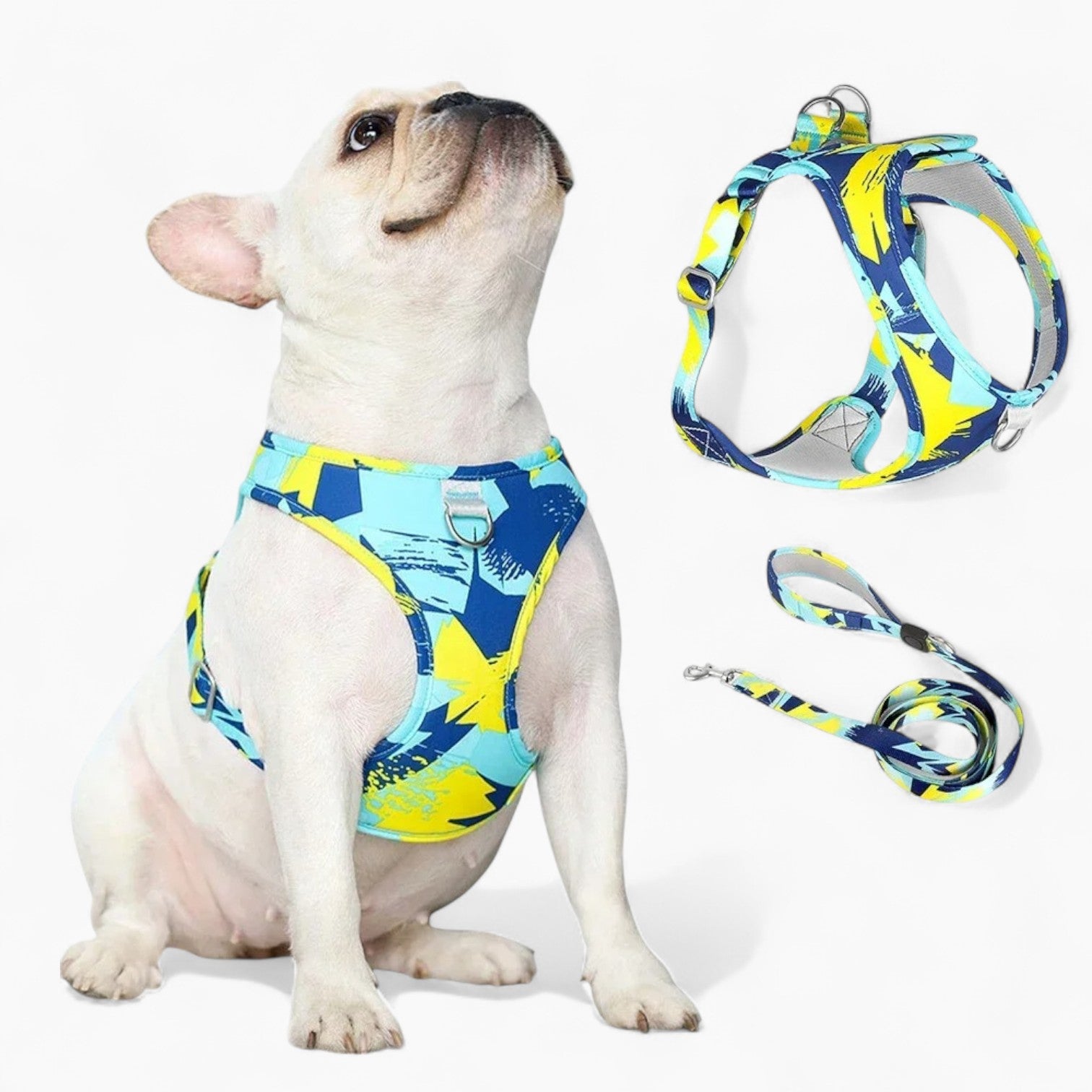 French Bulldog No-Pull Chest Harness for Travel Comfort-fadou