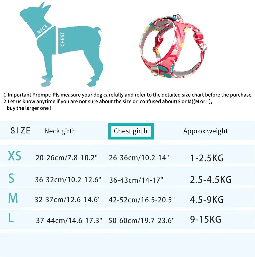 French Bulldog No-Pull Chest Harness for Travel Comfort-fadou