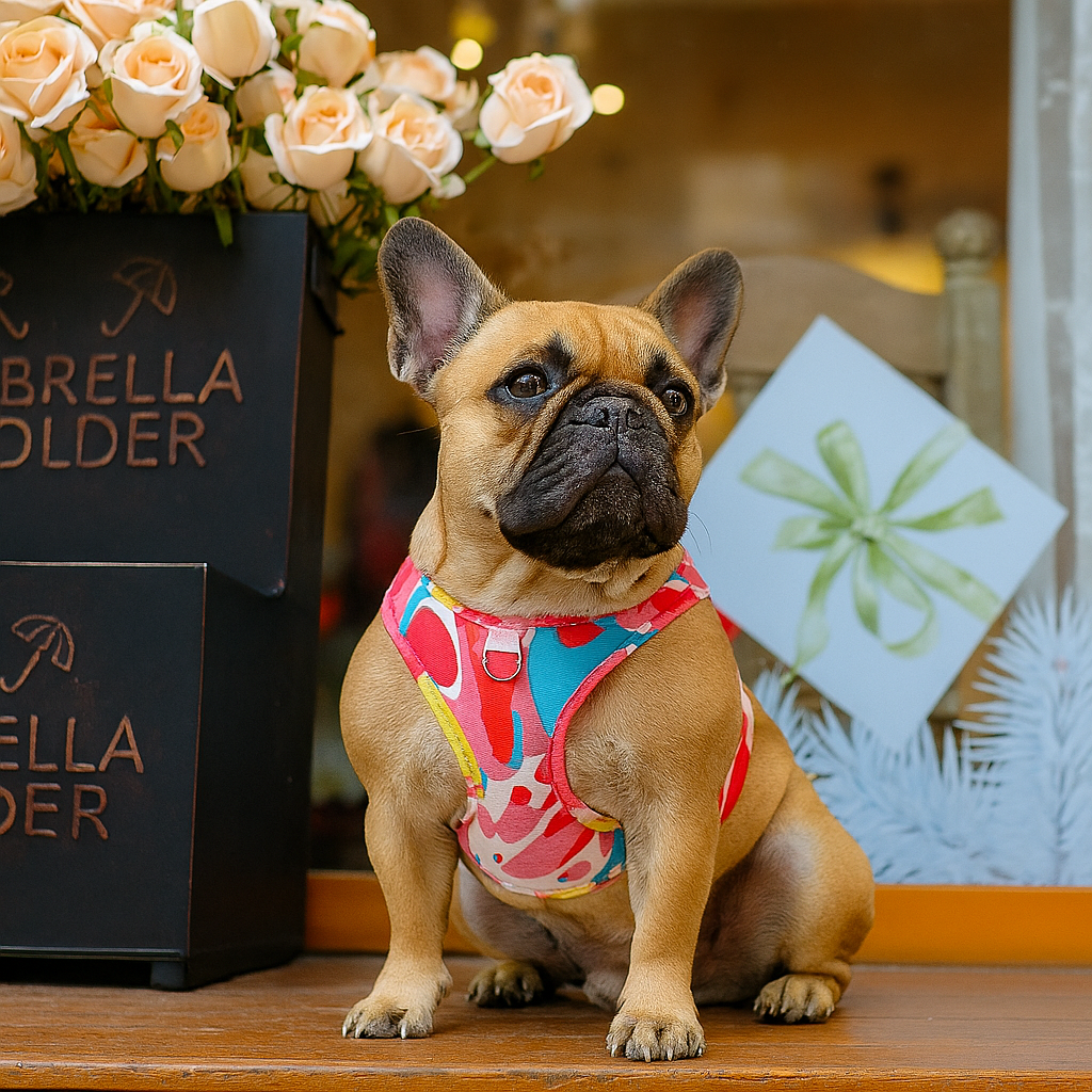 French Bulldog No-Pull Chest Harness for Travel Comfort-fadou