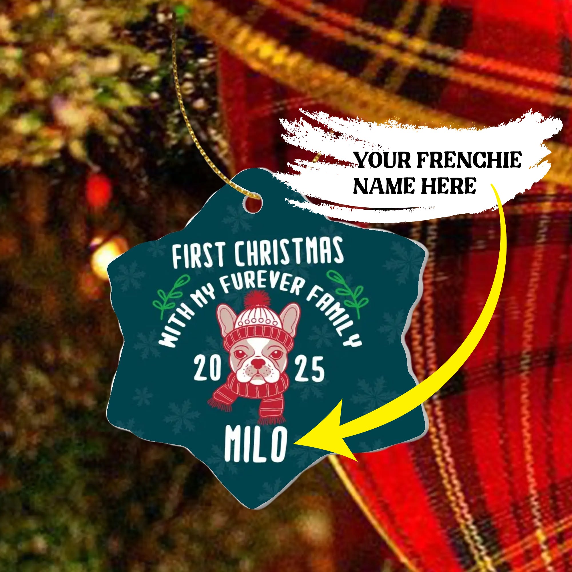 Personalized Ornaments for Frenchie Lovers with for Frenchie Fans-fadou