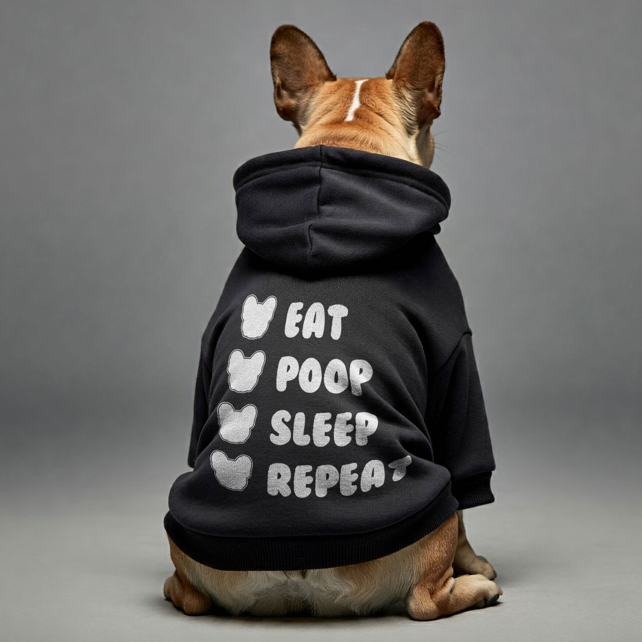 Repeat French Bulldog Cozy Hoodie for Outdoor Adventures-fadou
