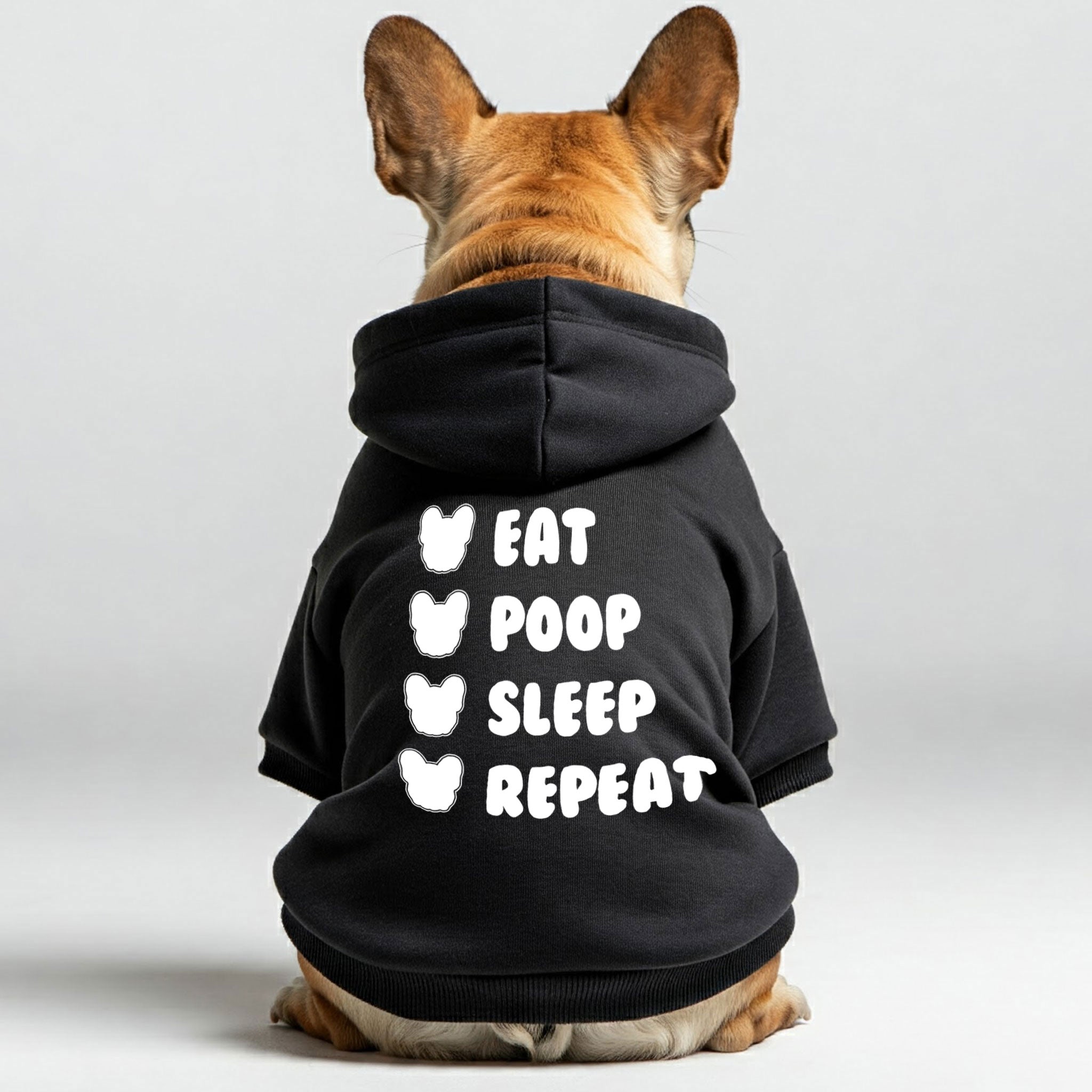 Repeat French Bulldog Cozy Hoodie for Outdoor Adventures-fadou