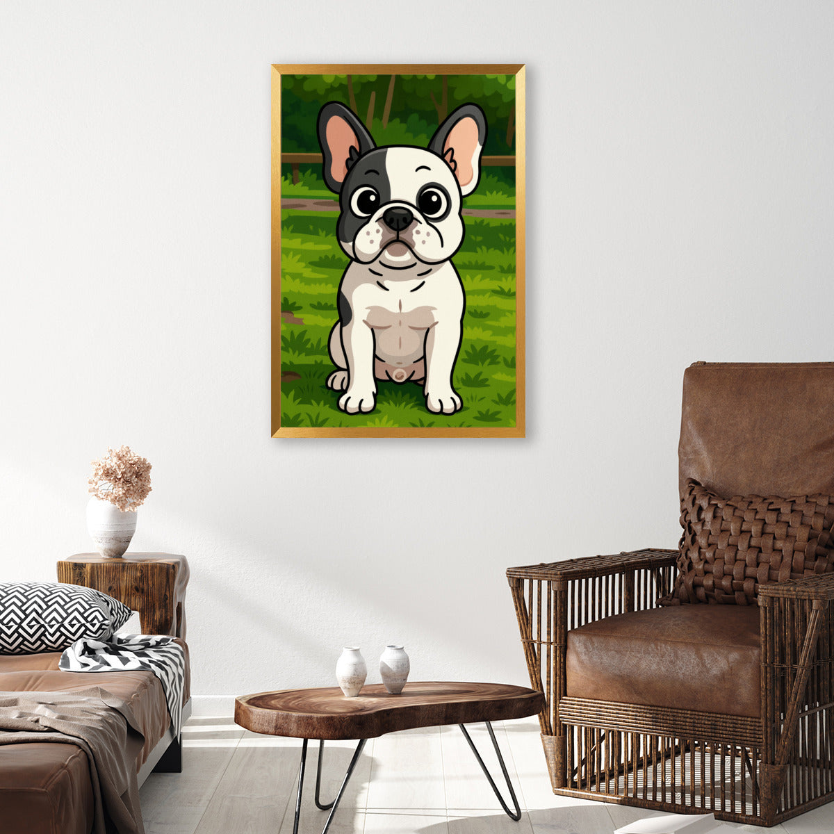 French Bulldog Personalized Decorative Canvas for Frenchie Enthusiasts-fadou