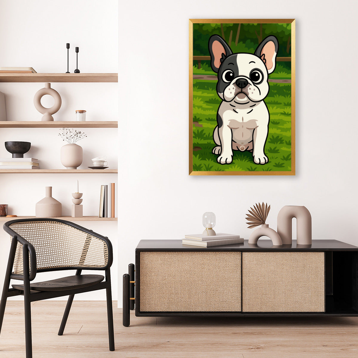 French Bulldog Personalized Decorative Canvas for Frenchie Enthusiasts-fadou