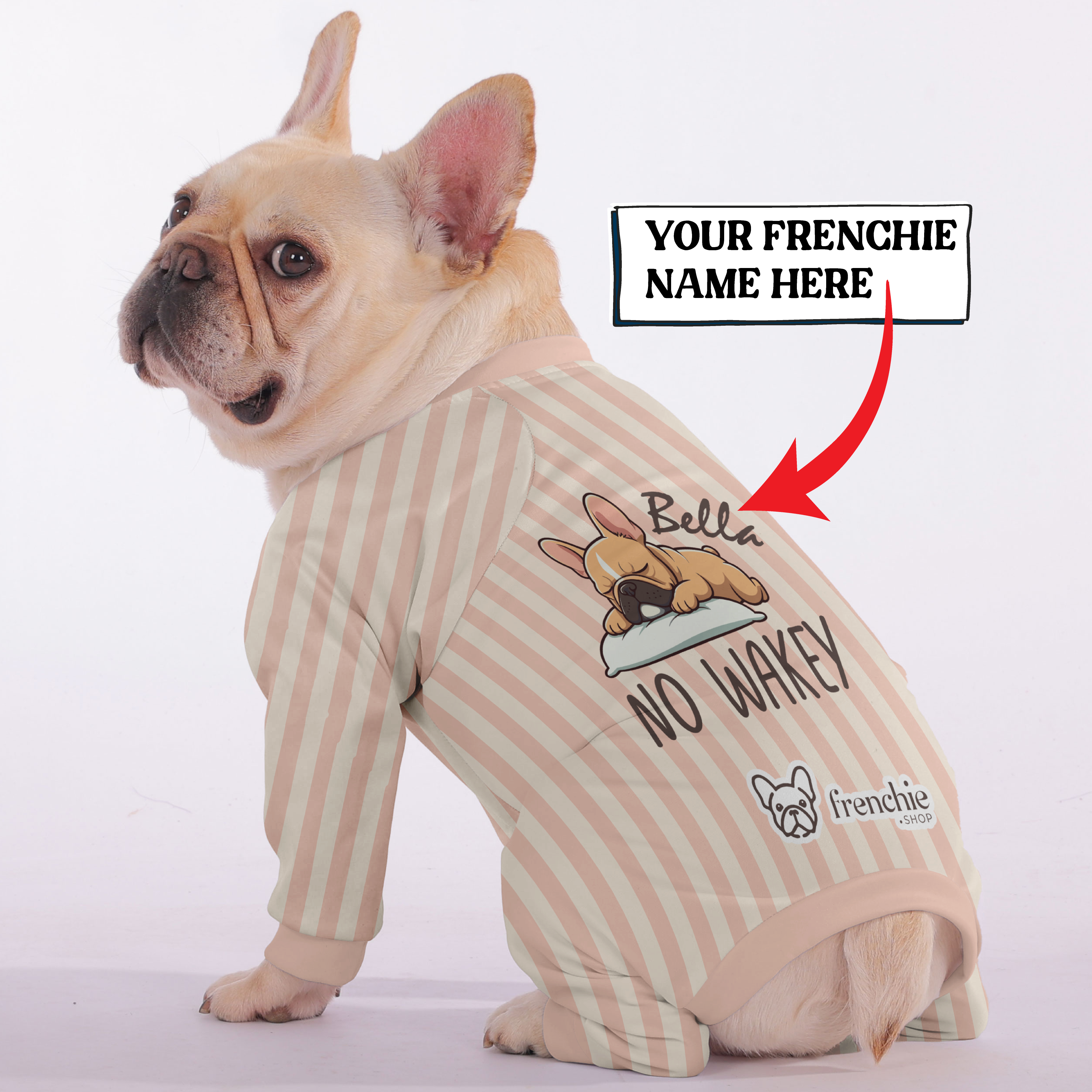 Frenchie Personalized Pet Sleepwear for Training Sessions-fadou