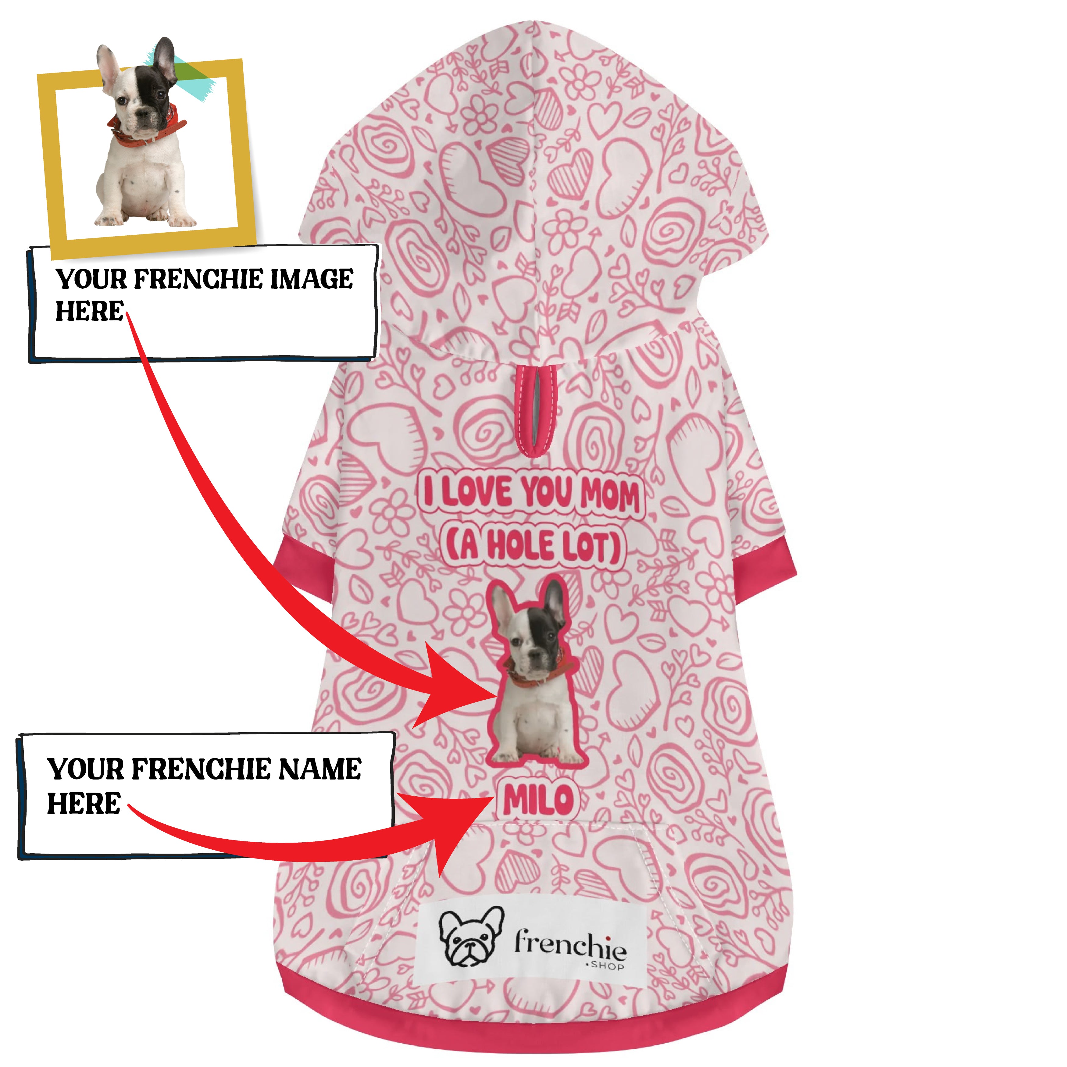 Personalized French Bulldog Hoodies Featuring for French Bulldogs-fadou