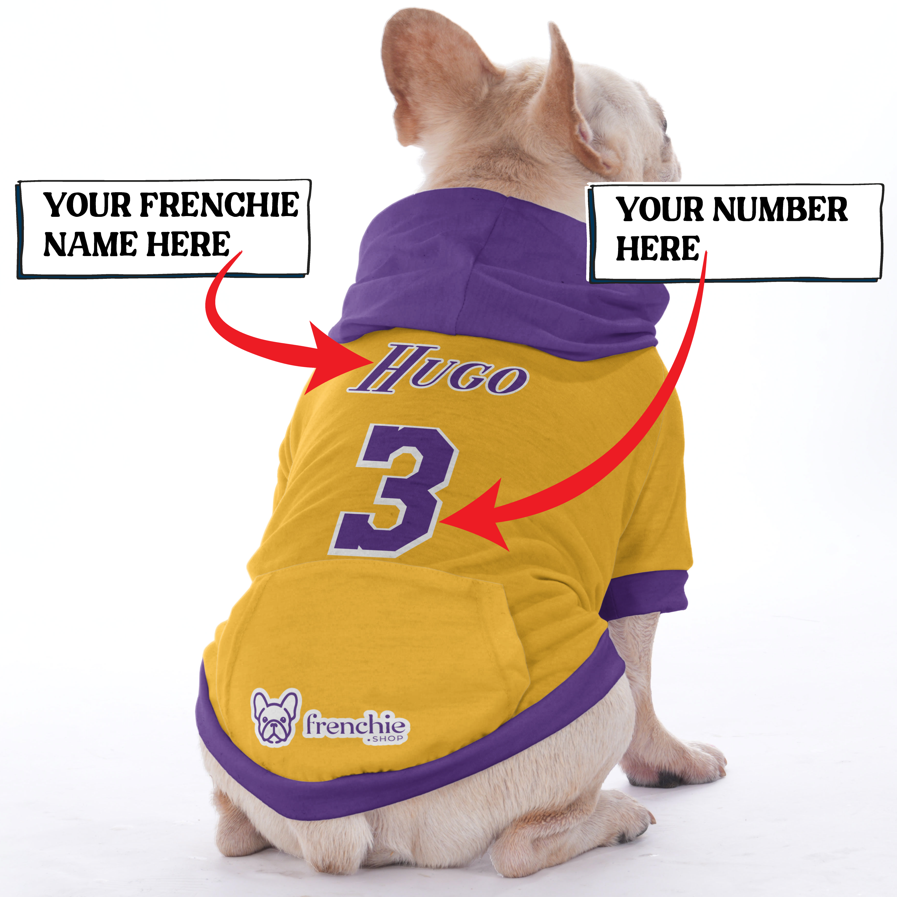 Customizable Custom Pet Sweatshirt for Brachycephalic Dogs-fadou