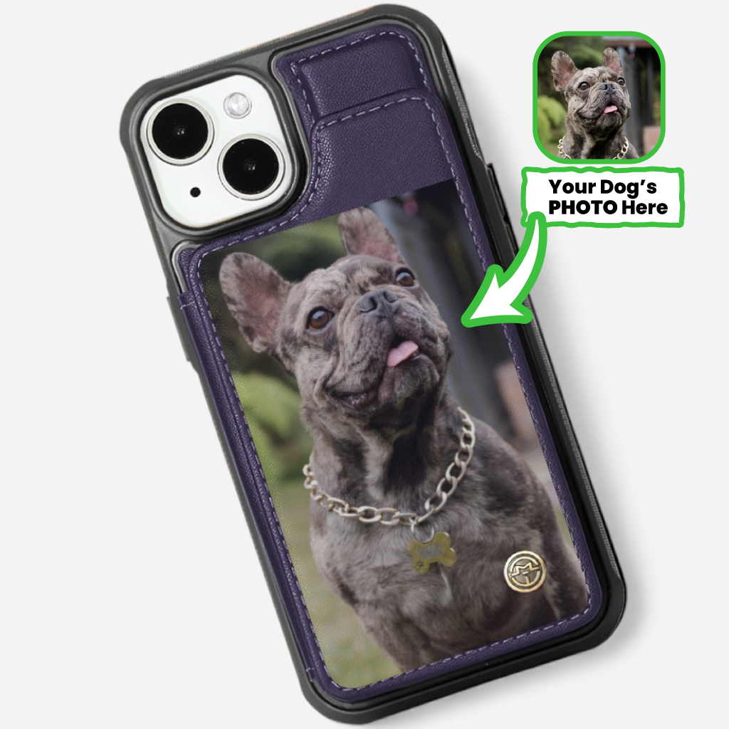 Frenchie Personalized Bifold Wallet for Dog Moms & Dads-fadou