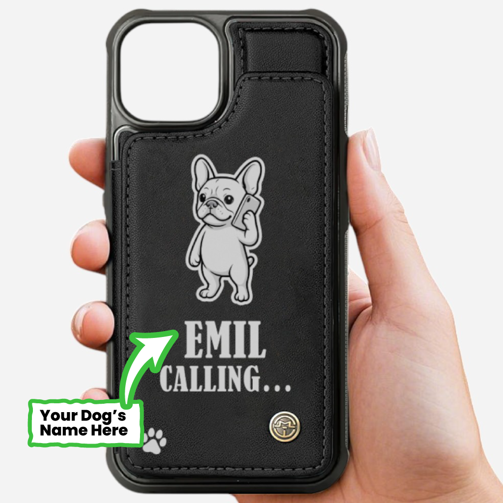 French Bulldog Personalized Leather Wallet for Dog Lovers-fadou